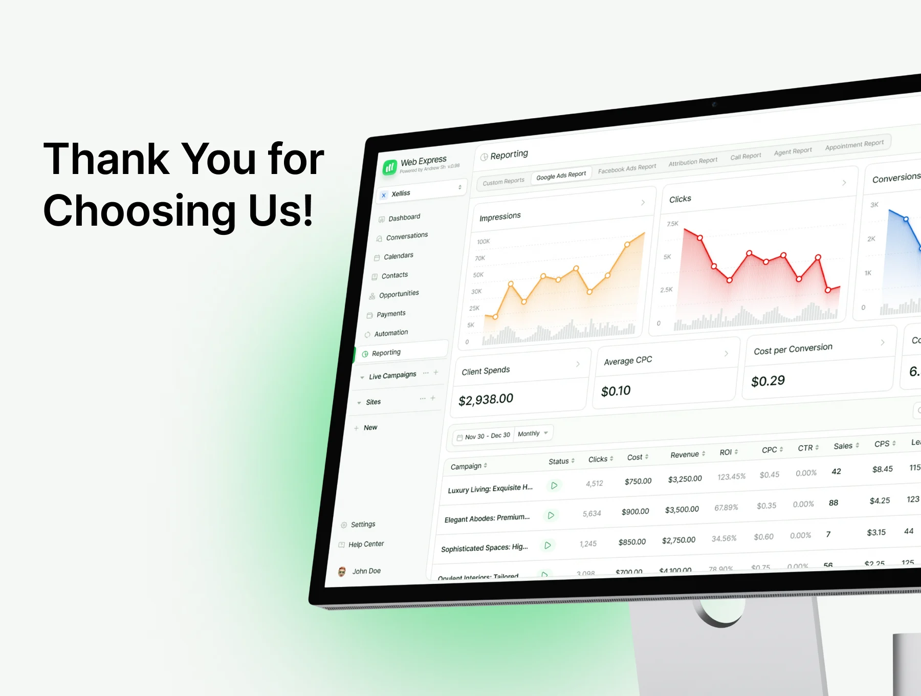 Web Express — SaaS CRM Dashboard Kit 8