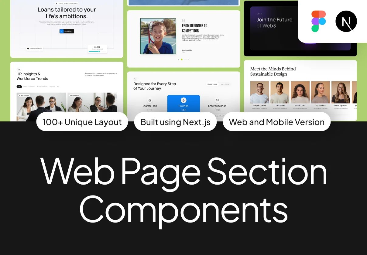 Web Page Section Components
