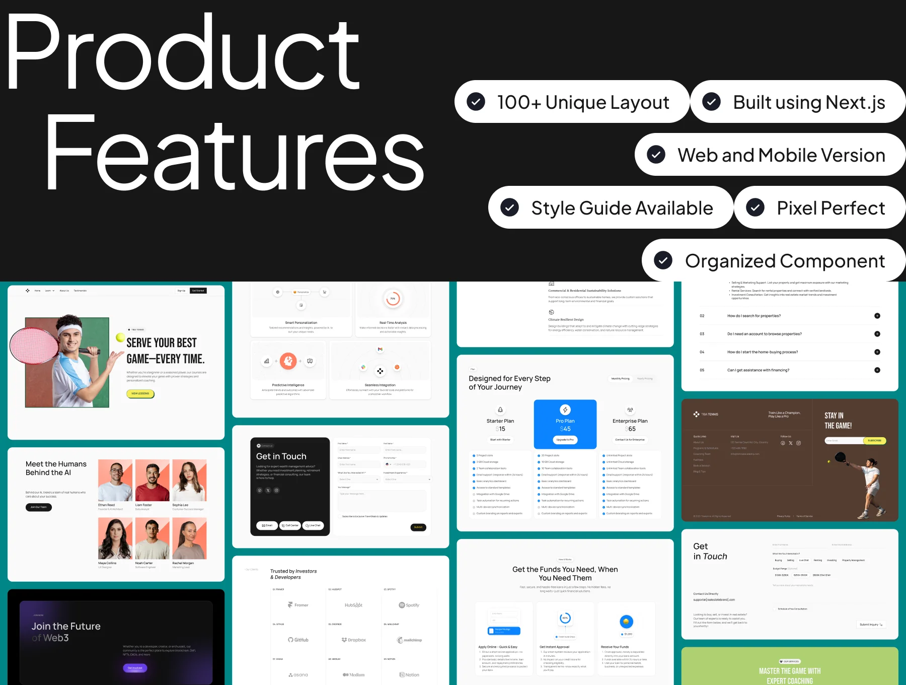 Web Page Section Components