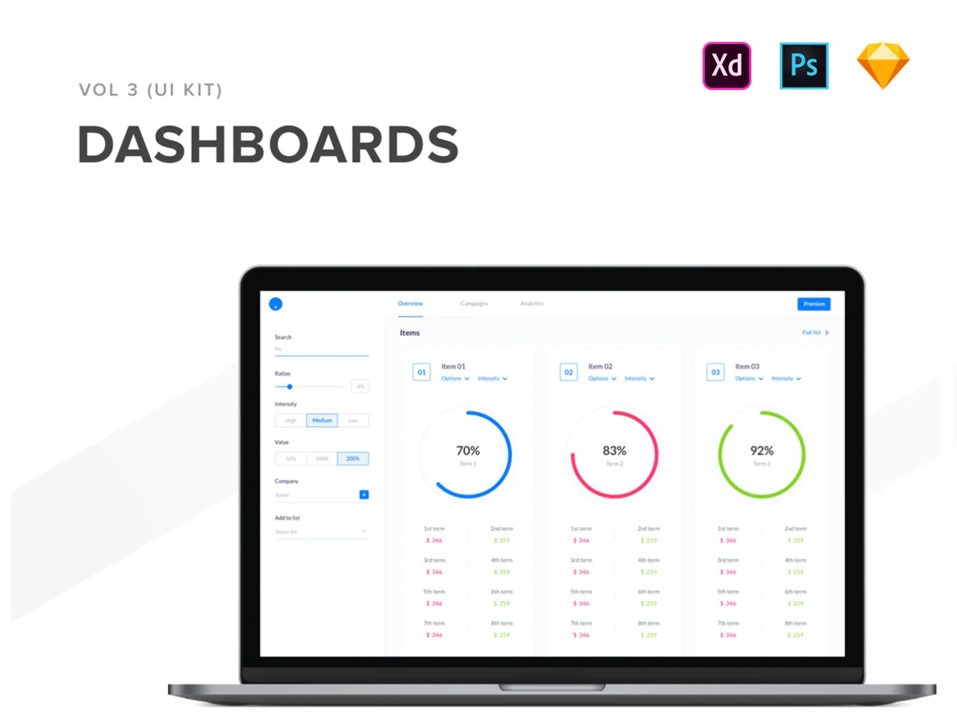 Web SaaS Dashboard UI Kit
