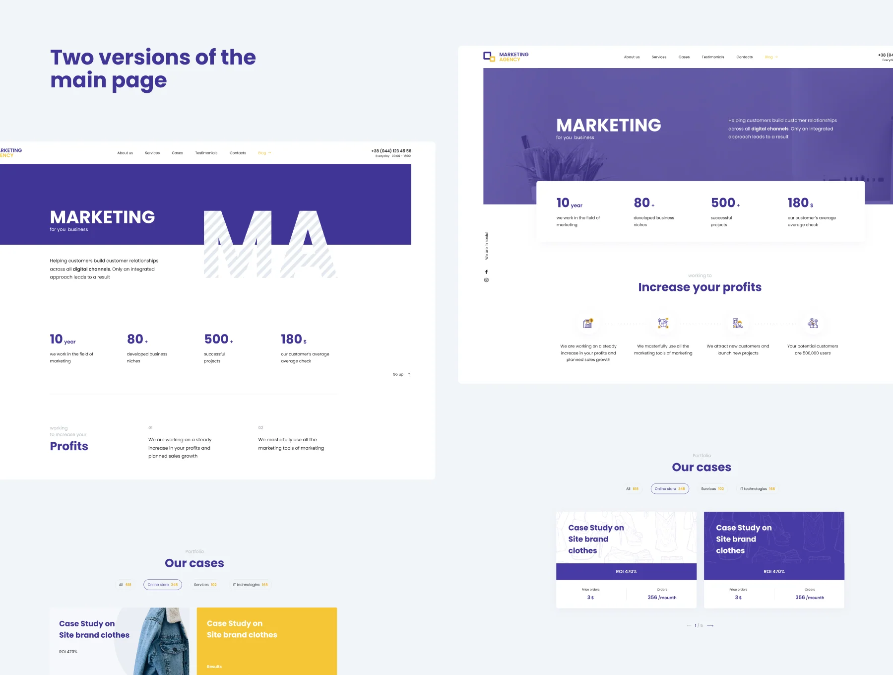Web UI kit for Marketing or IT agency 3
