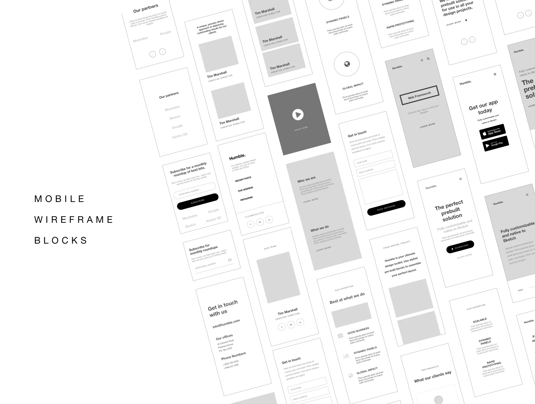 Web Wireframe Kit for Corporate site 4
