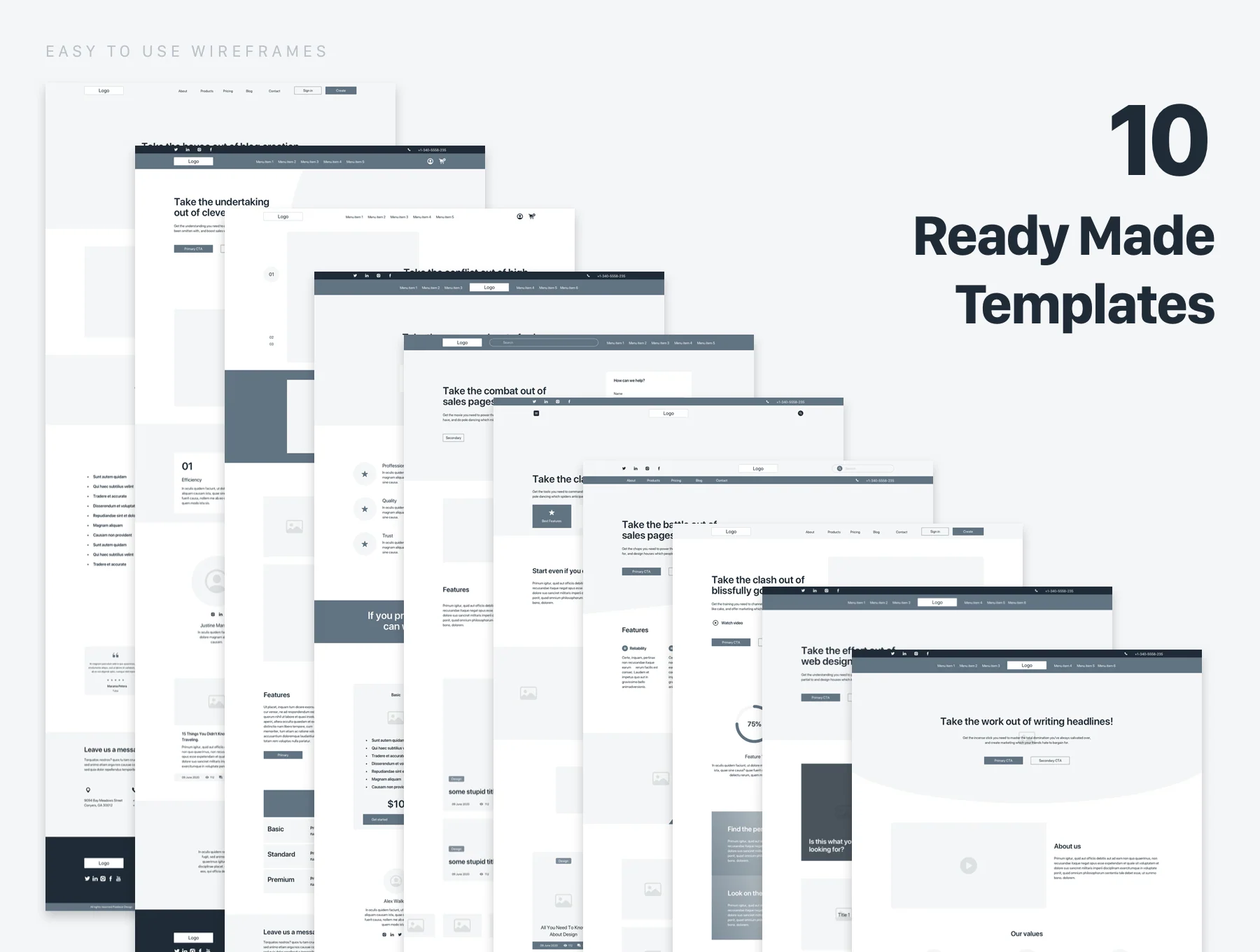 Web Wireframes Kit (Desktop and Mobile) 2