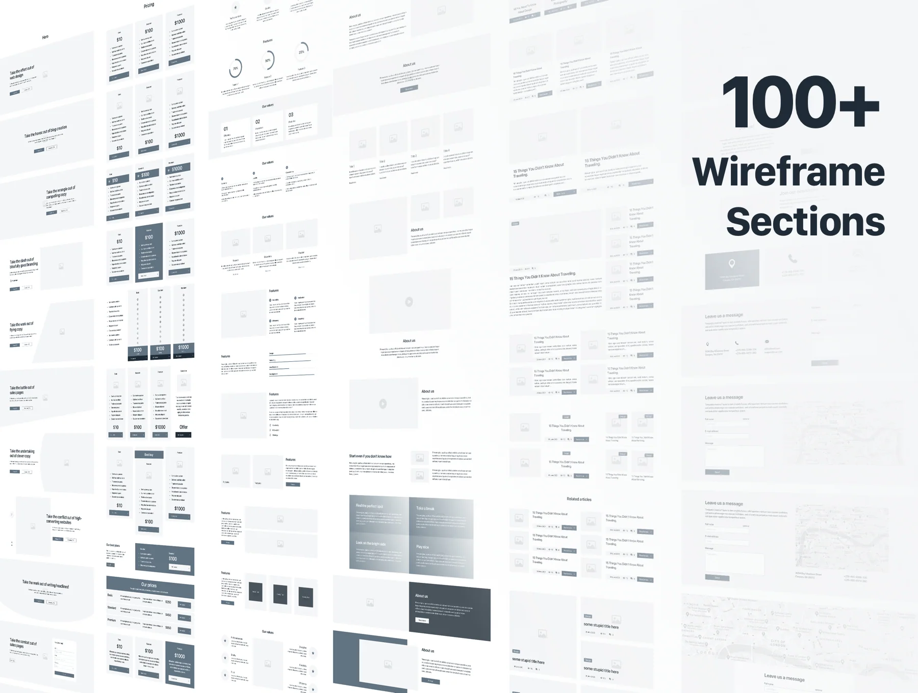 Web Wireframes Kit (Desktop and Mobile) 6