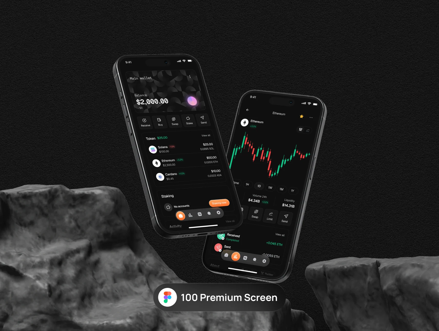 Web3 Crypto Mobile App UI Kit - Finovate 4