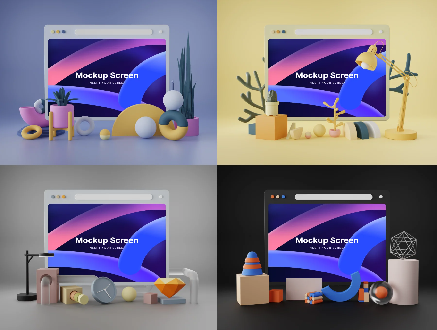 Webby - 3D Phone Scene Mockups 8