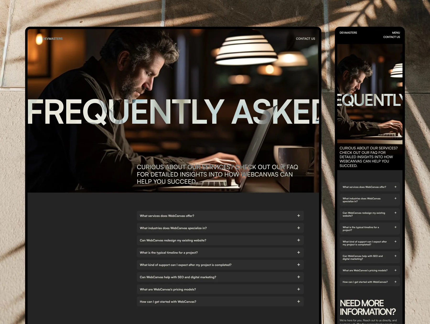 Webcanvas Studio coded template 5