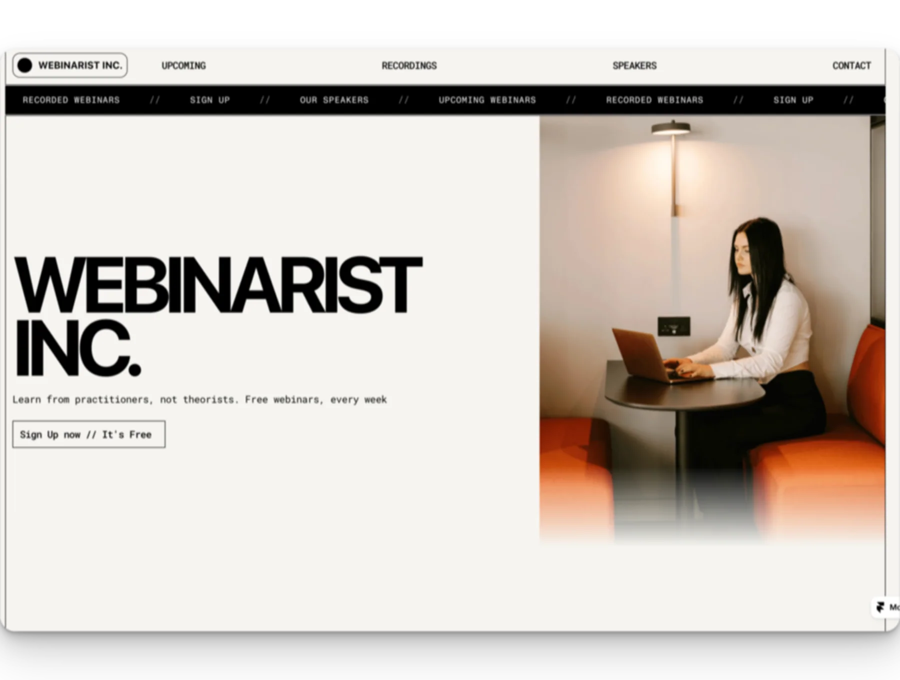 Webinarist- Framer Template 5