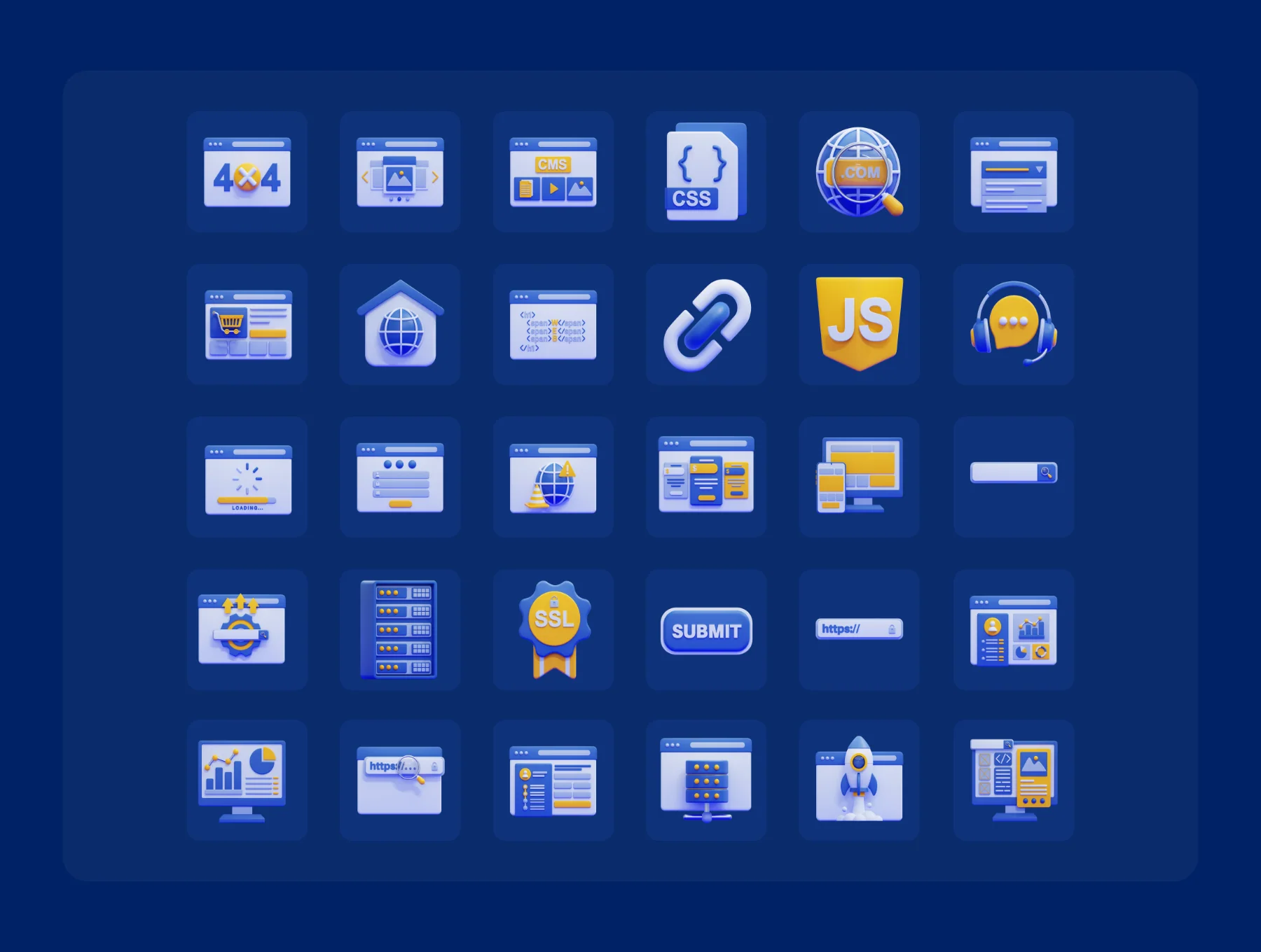 Website 3D Icons Packs 6