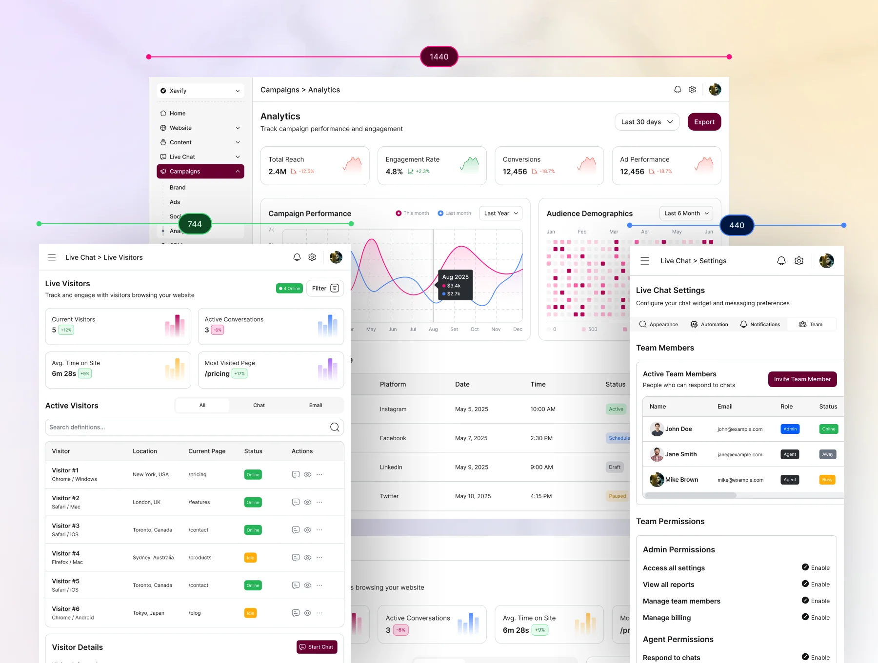 Website and Business Management Web App UI KIT 6