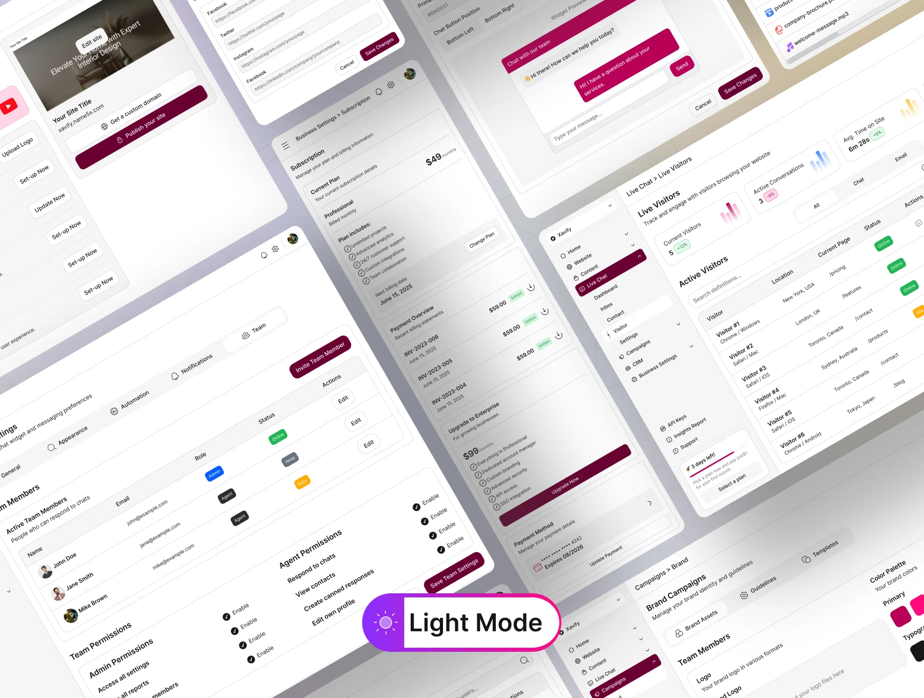 Website and Business Management Web App UI KIT 7