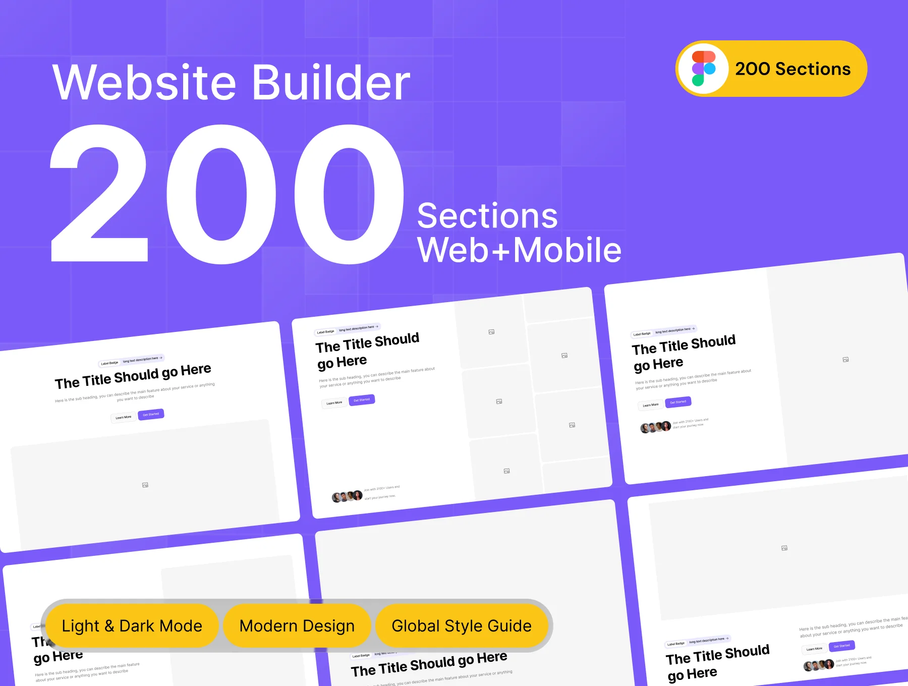 Website Builder Sections UI Kit +200 Sections
