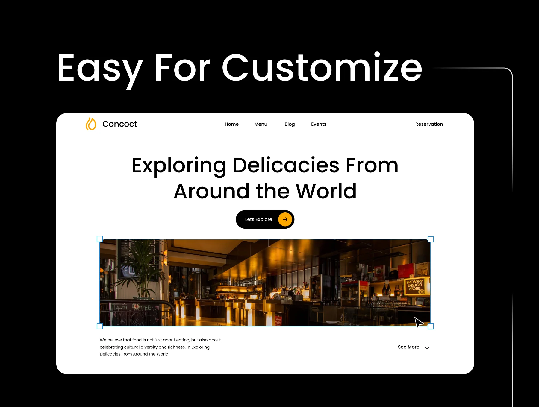 Website for Restaurant -  UI Kit 3