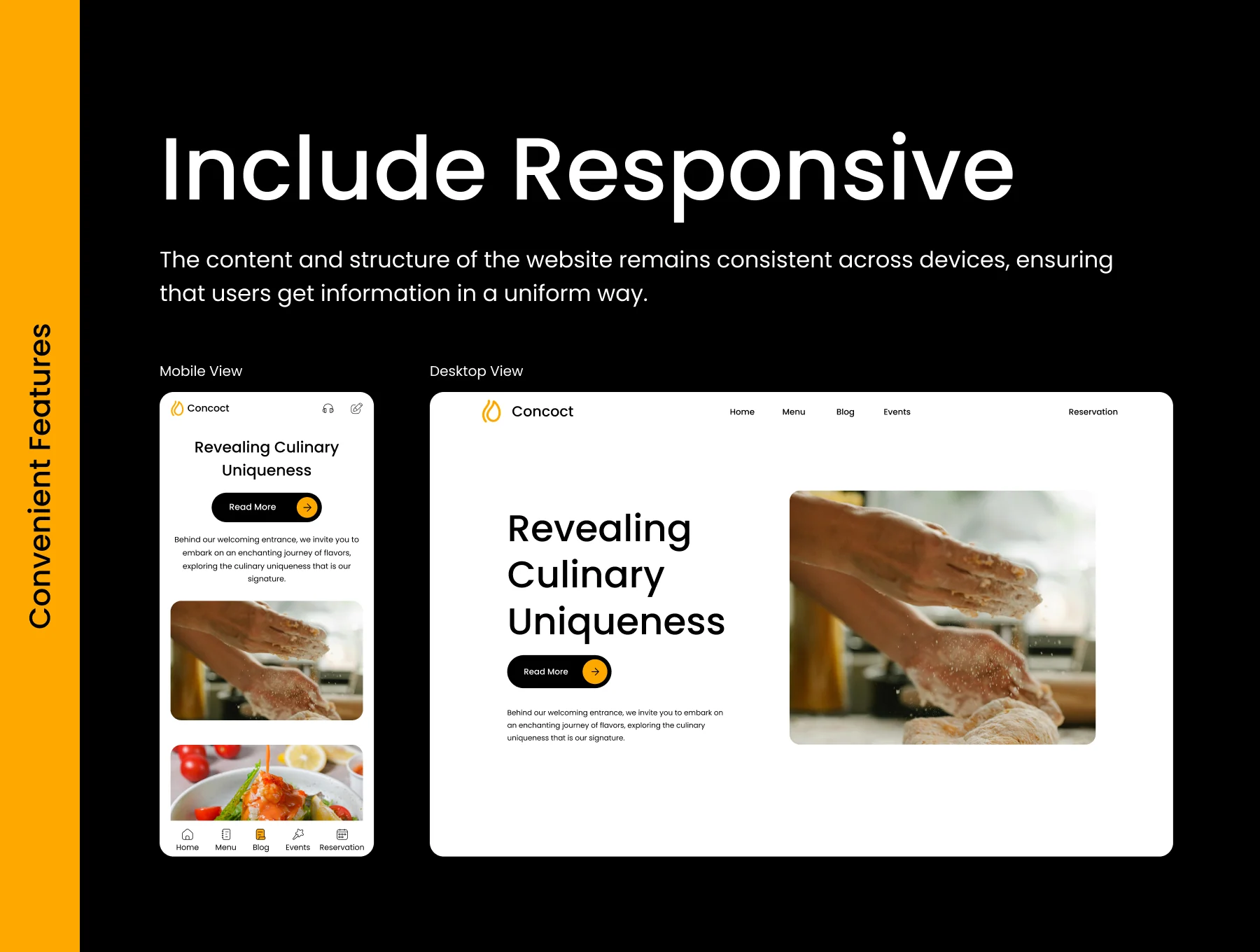 Website for Restaurant -  UI Kit 6