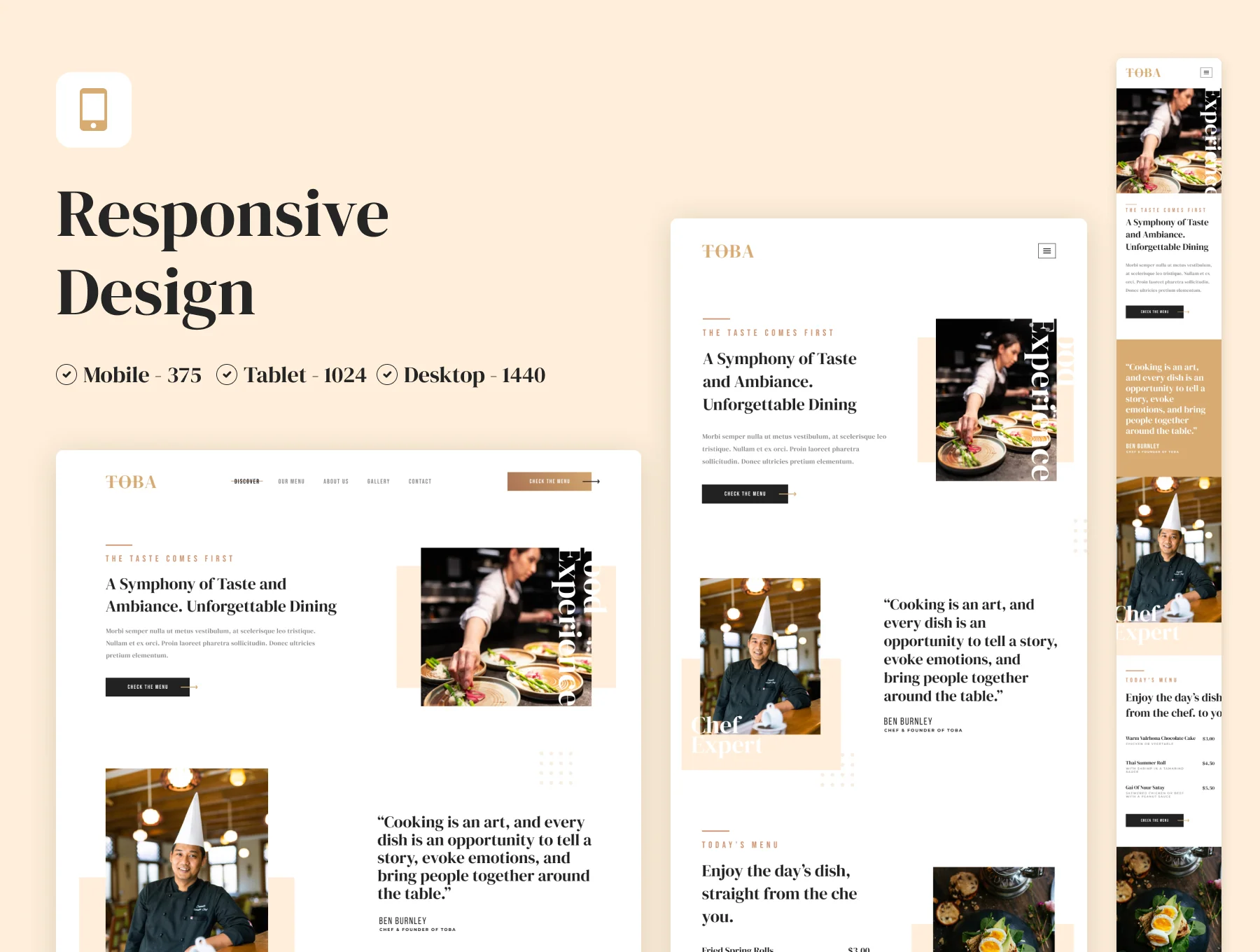 Website Restaurant Responsive Design 3