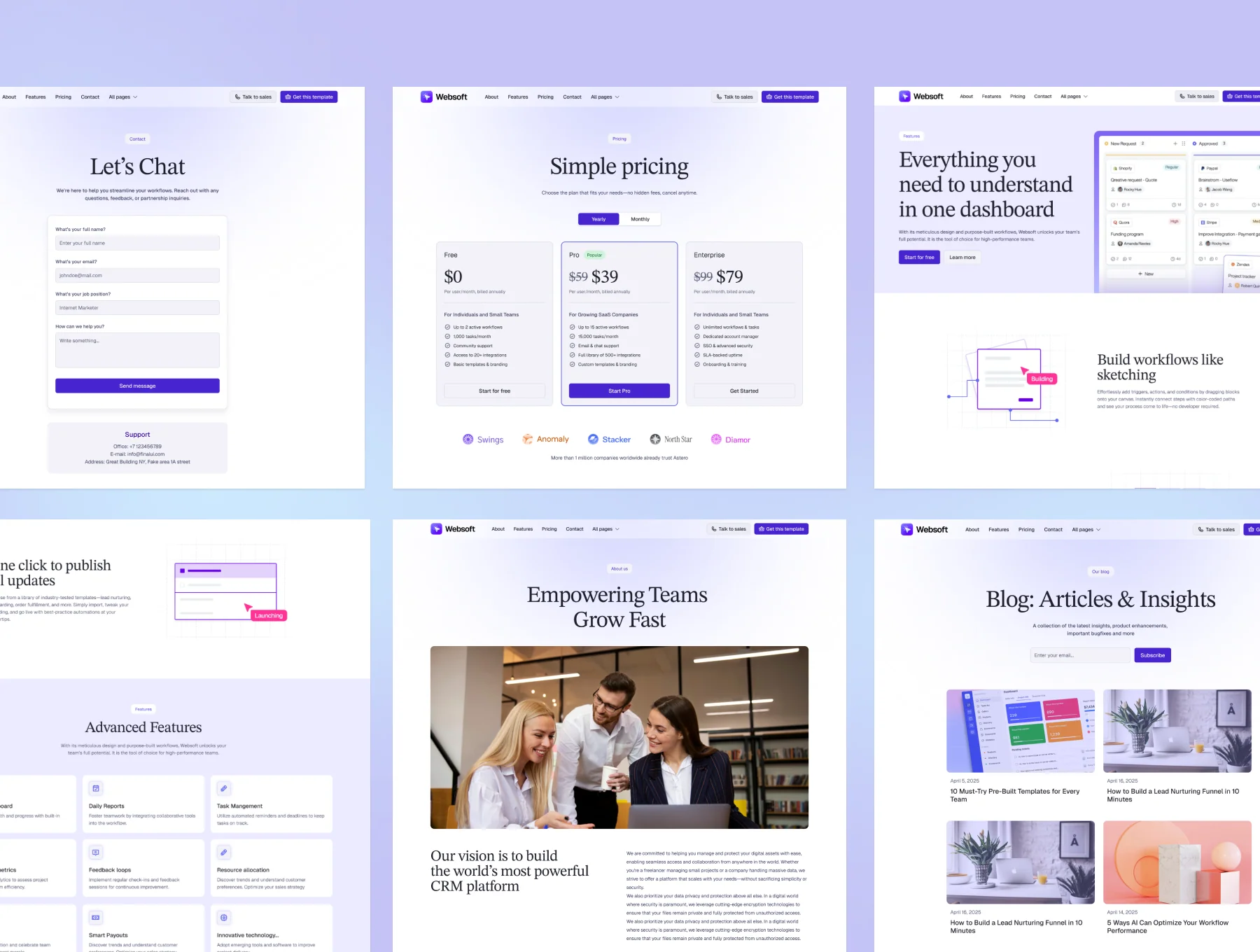Websoft - SaaS Startup Template (Framer & Figma) 6