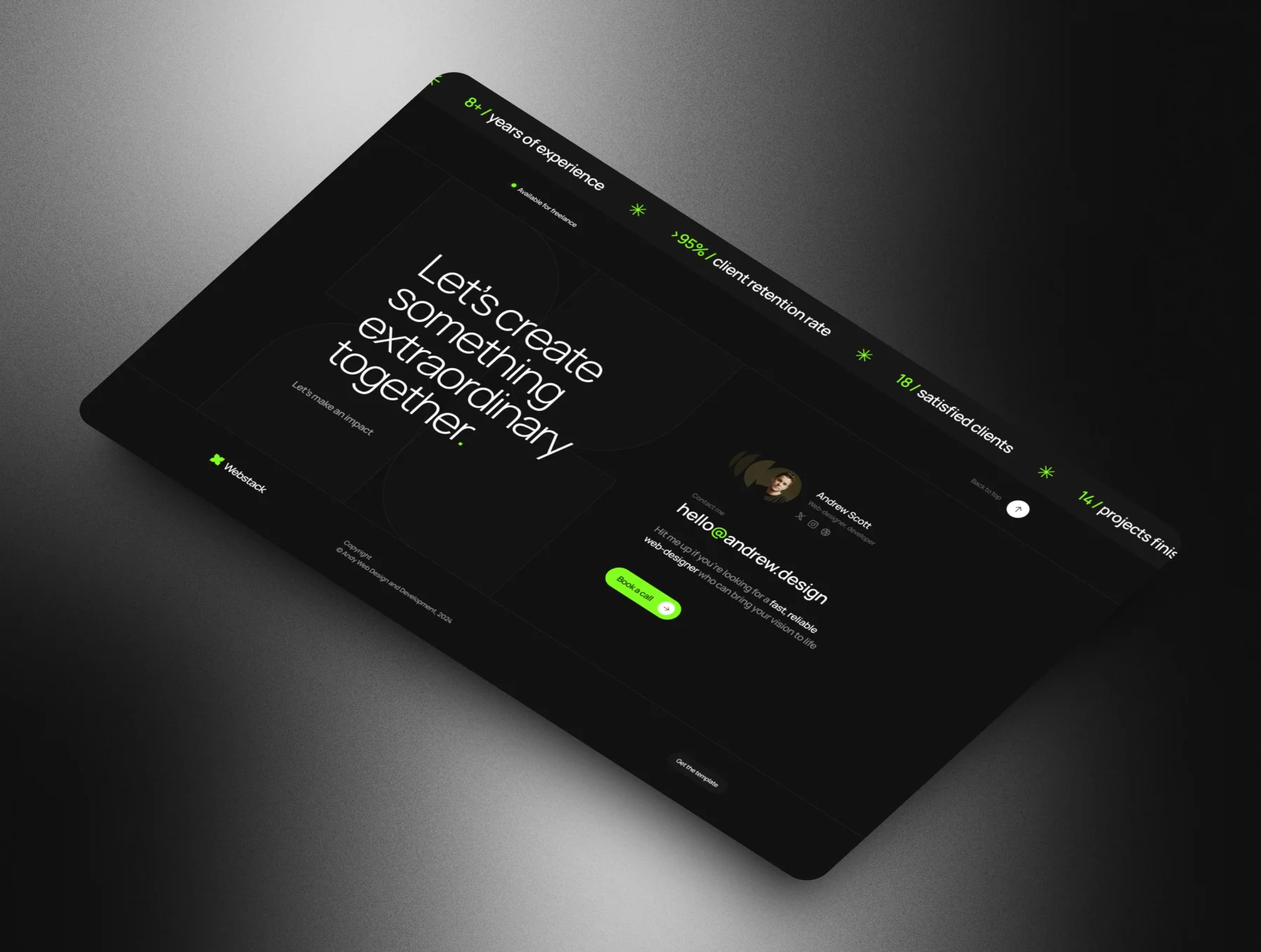 Webstack Portfolio Template for Framer + Figma 3