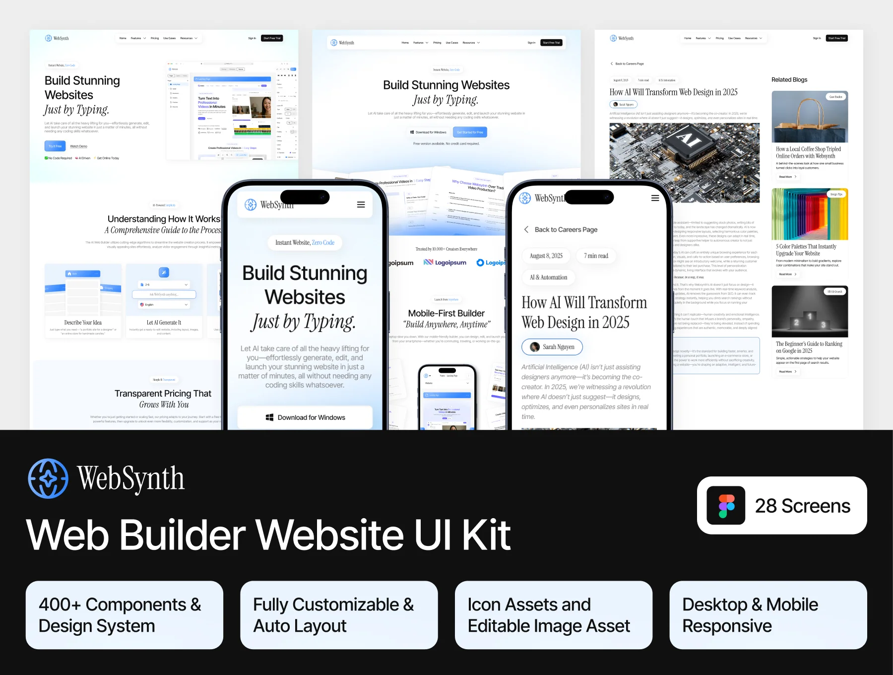 WebSynth - Web Builder AI Website UI Kit