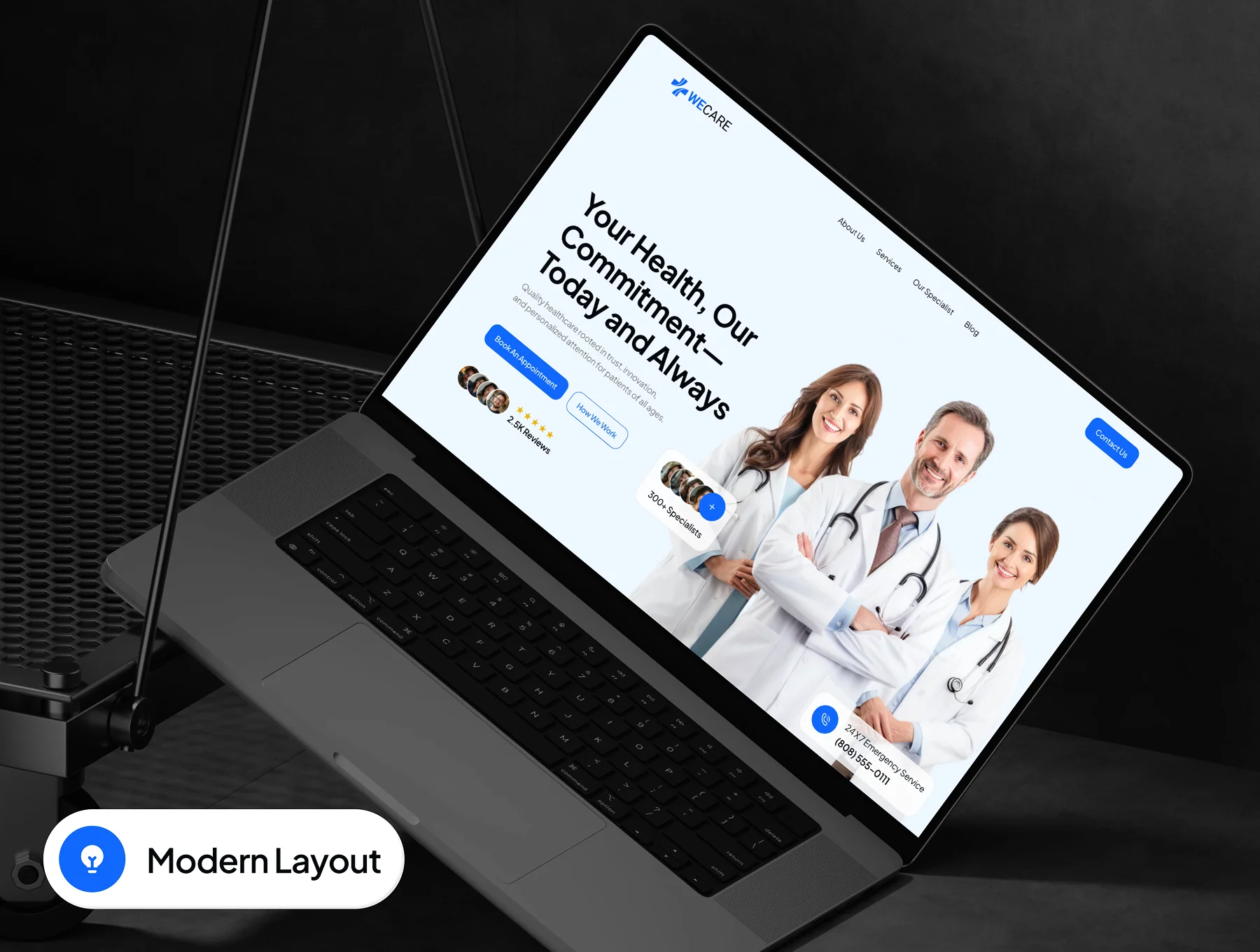 WeCare - Healthcare Website Framer Template 5