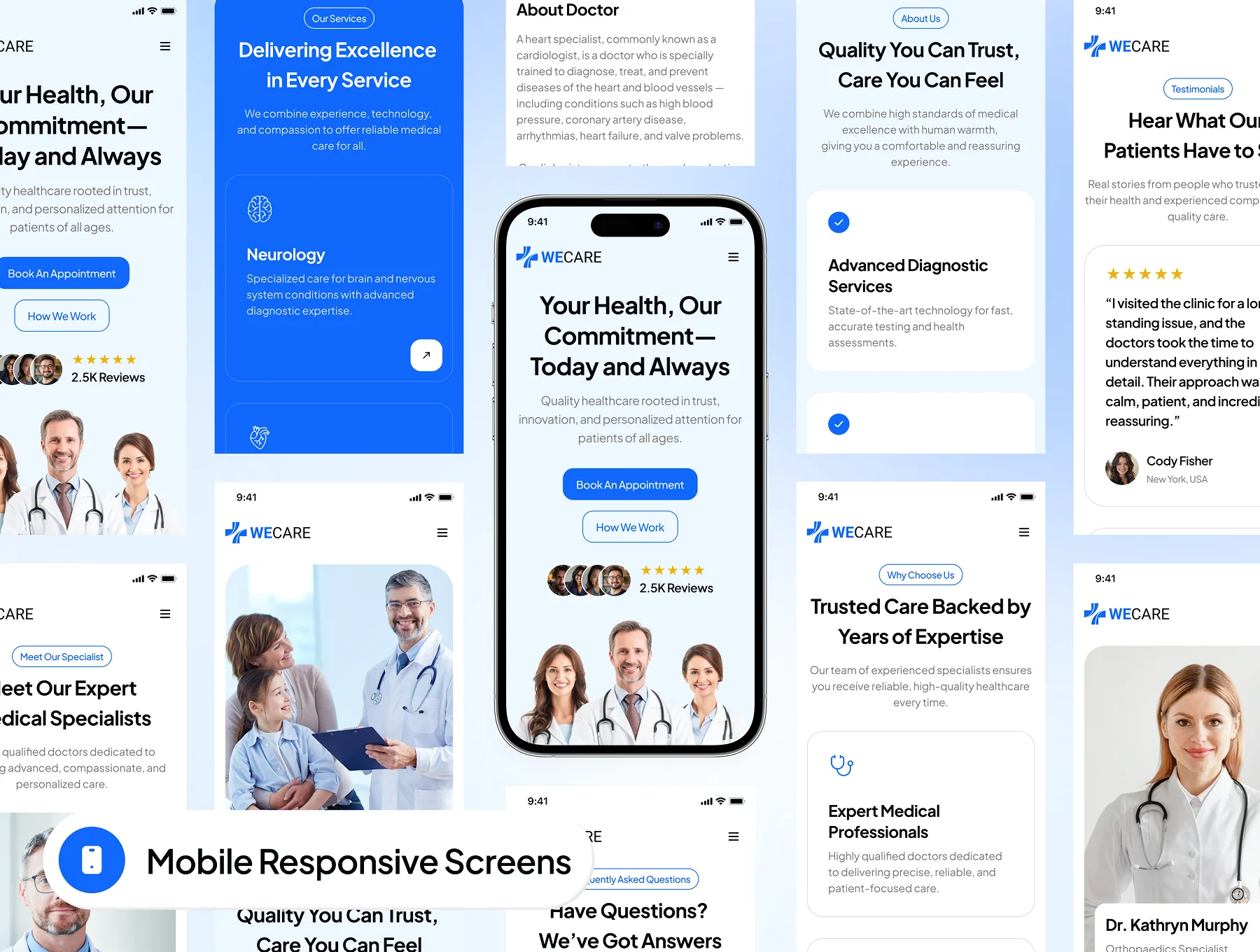 WeCare - Healthcare Website UI Kit 9