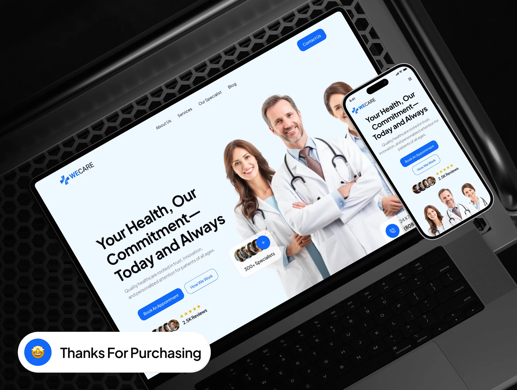 WeCare - Healthcare Website UI Kit 10
