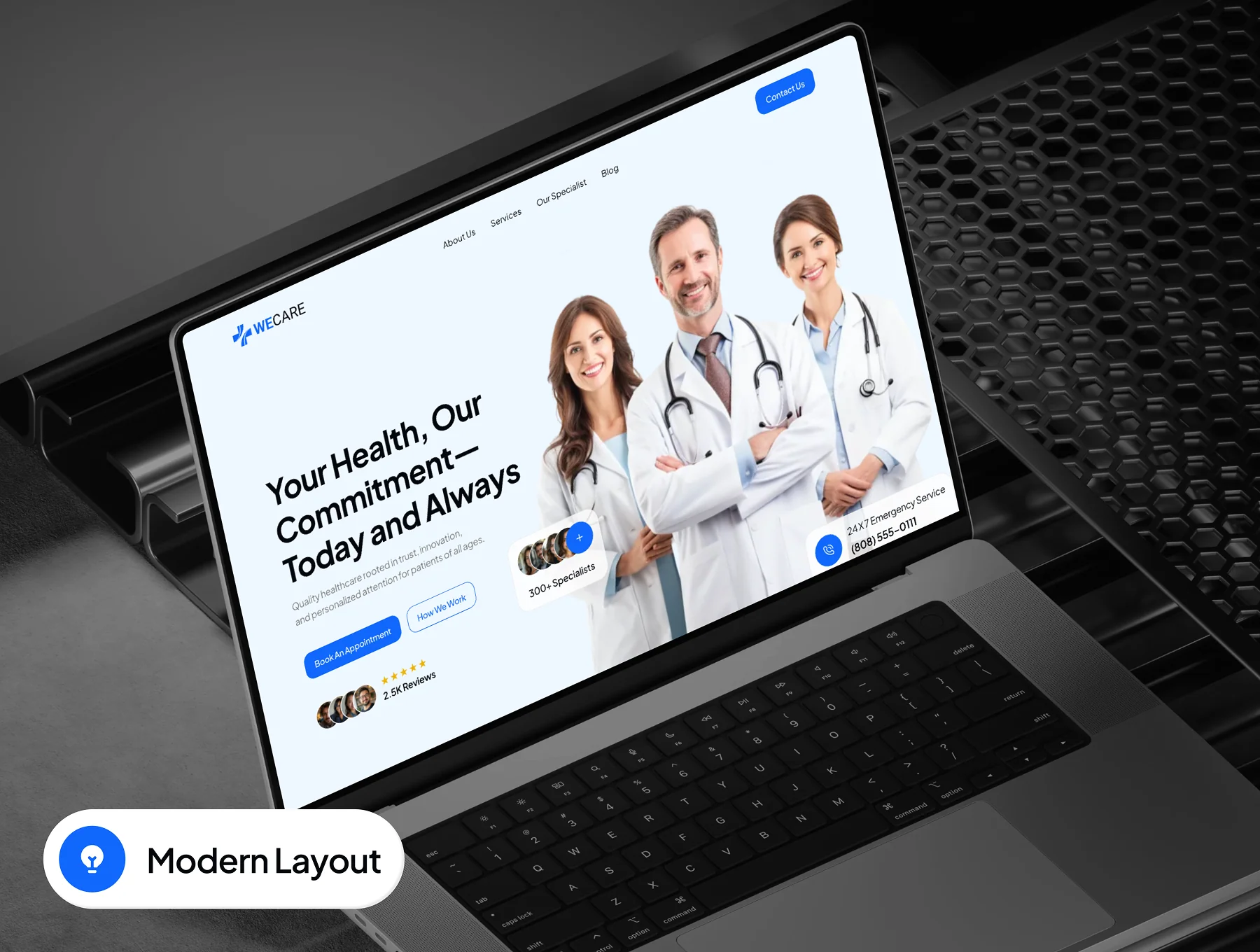 WeCare - Healthcare Website UI Kit 5