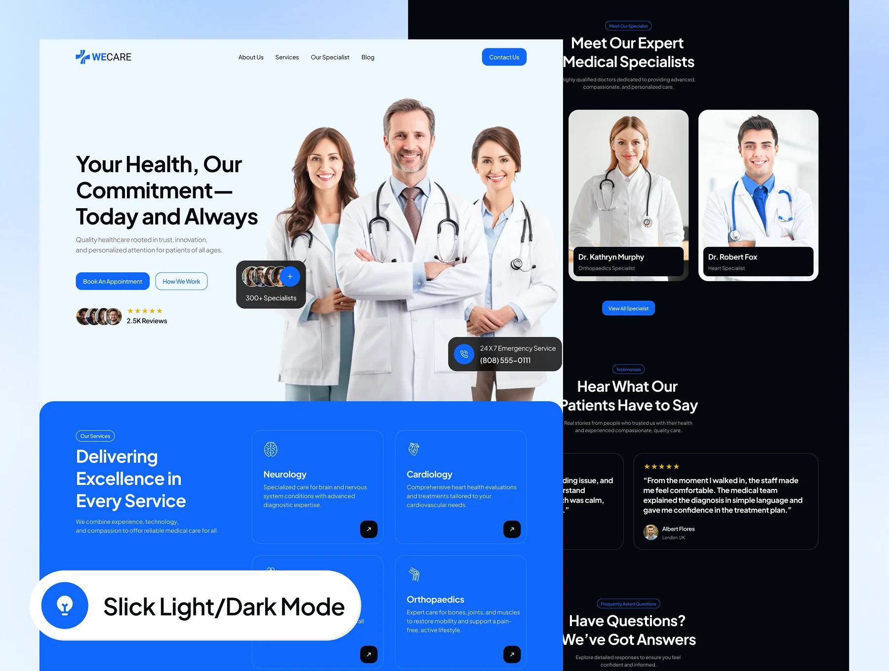 WeCare - Healthcare Website UI Kit 8