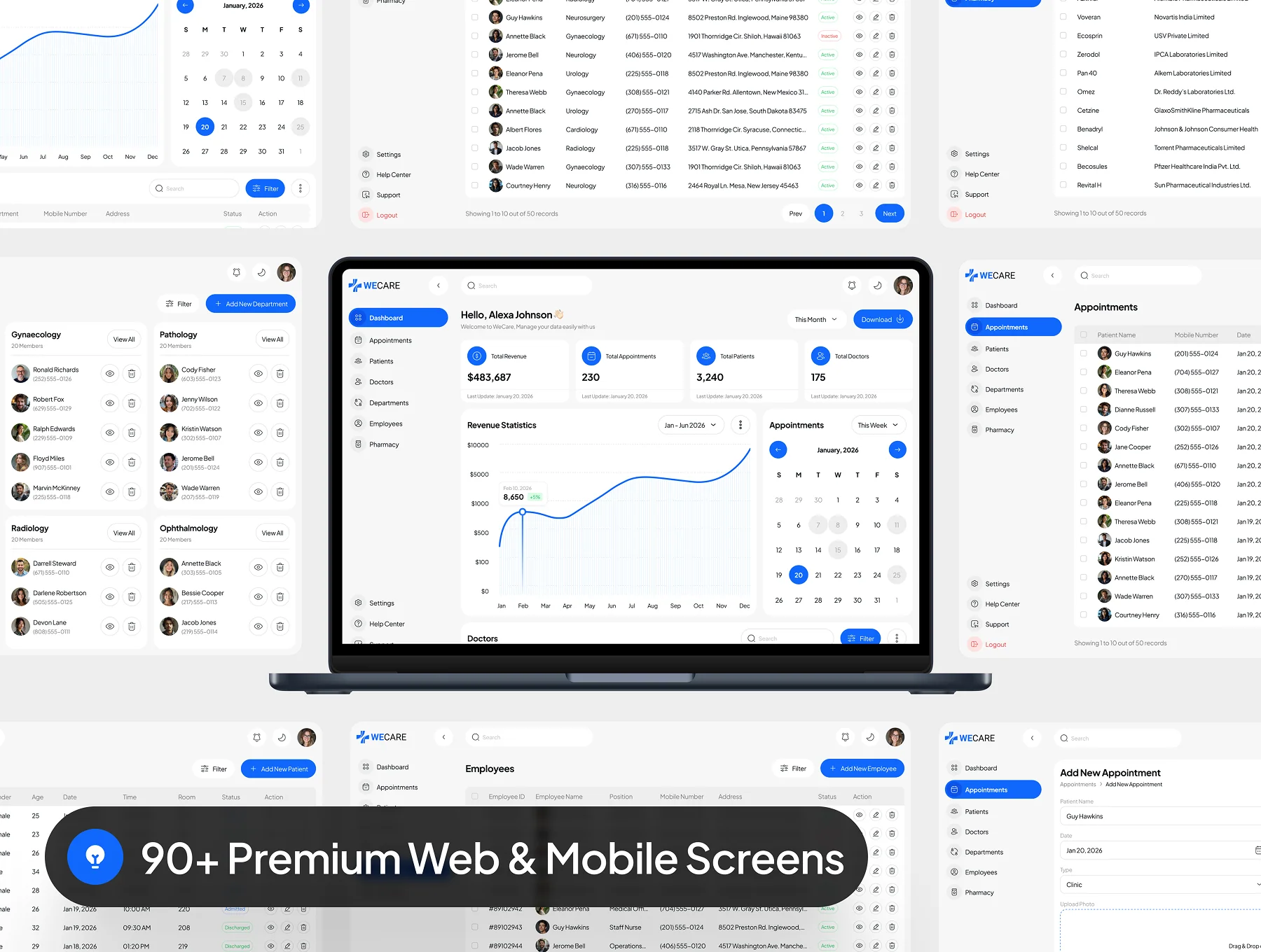 WeCare - Medical Healthcare Dashboard Admin UI Kit 3