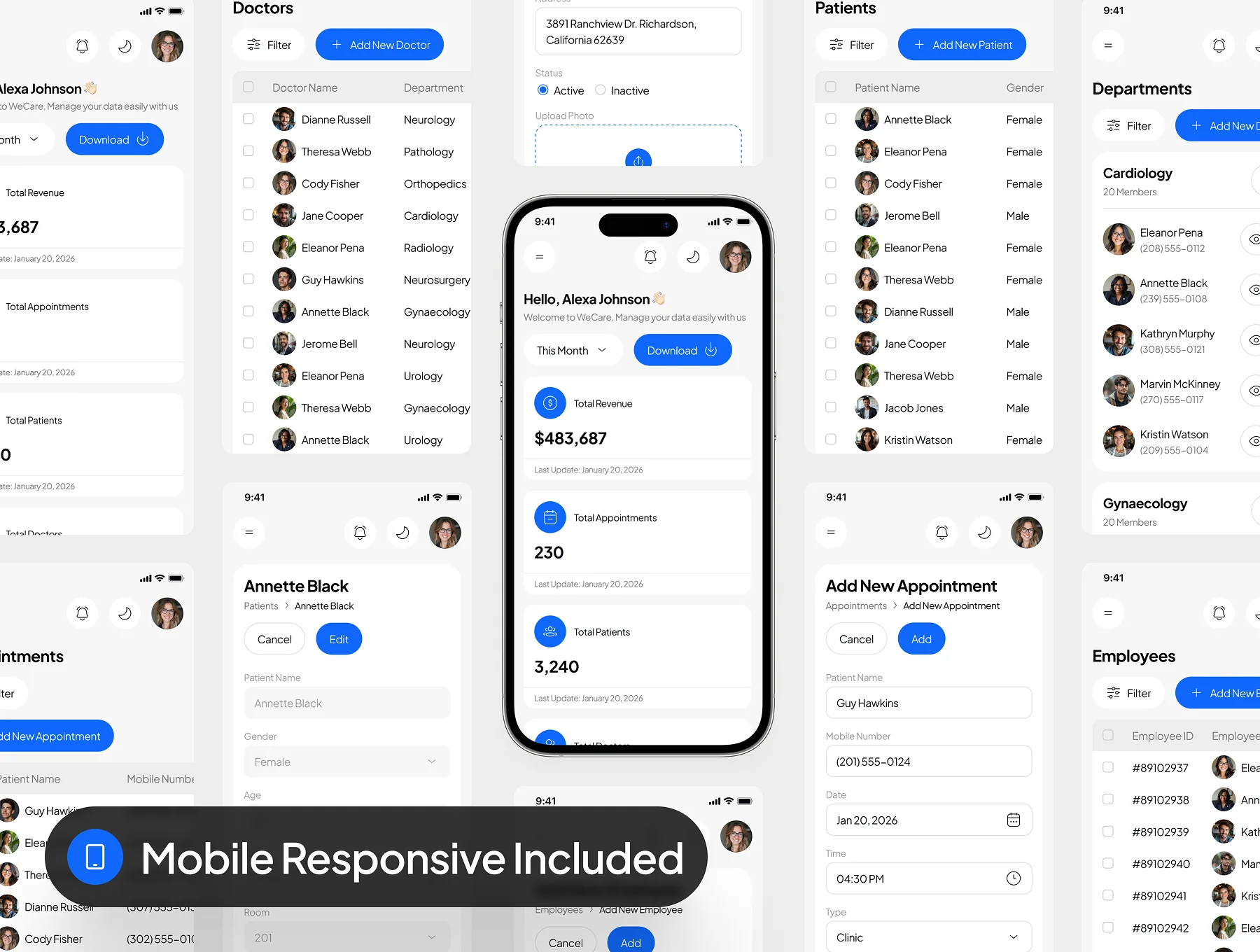 WeCare - Medical Healthcare Dashboard Admin UI Kit 7