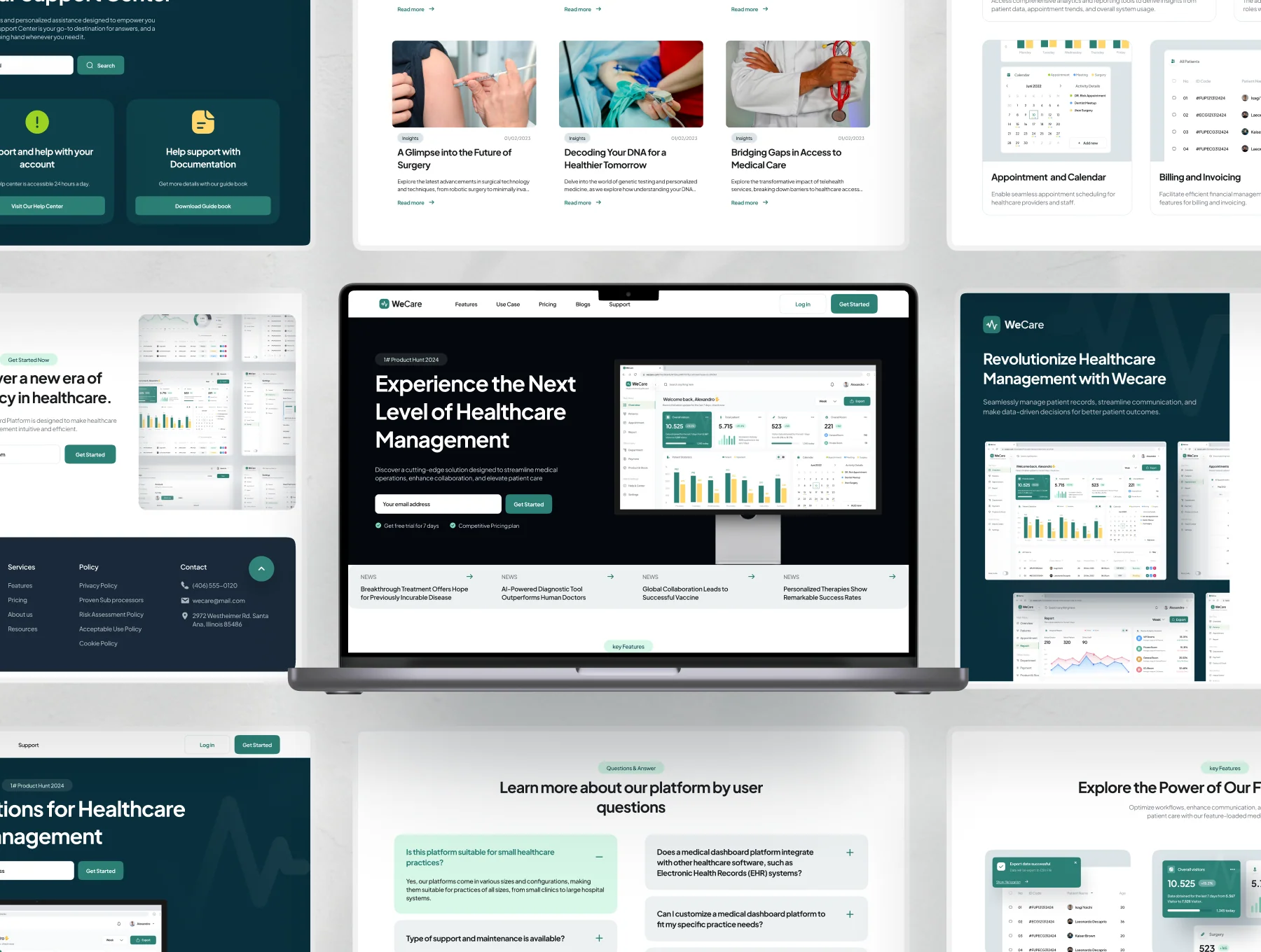 WeCare - Medical SaaS Website UI Kit 5