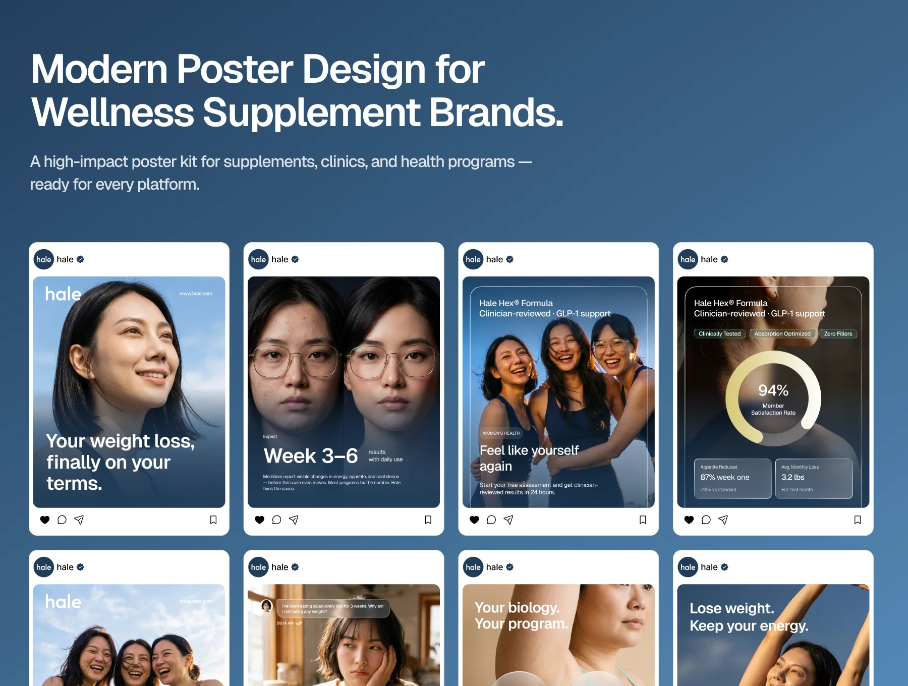 Weight Loss Health Supplement Social Media Posters 2
