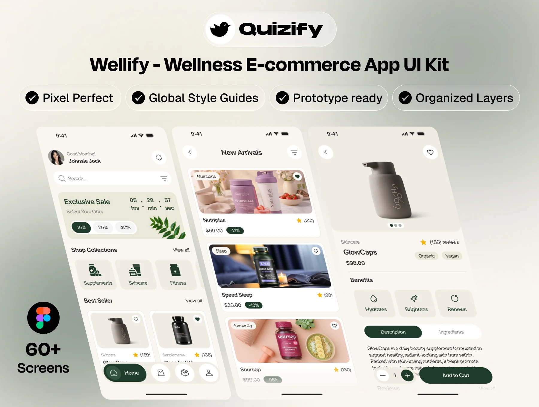 Wellify - Wellness E-commerce App UI Kit 3