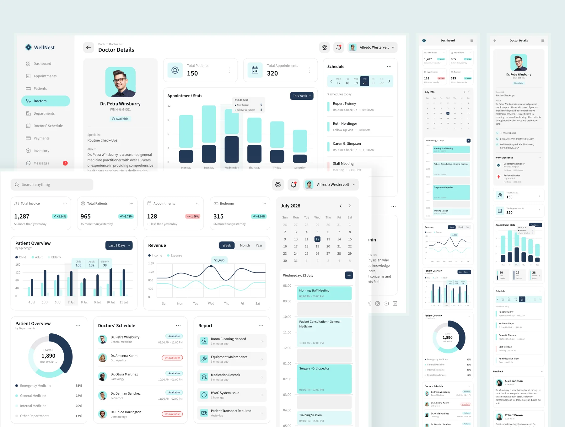 WellNest - Hospital Management Dashboard 2