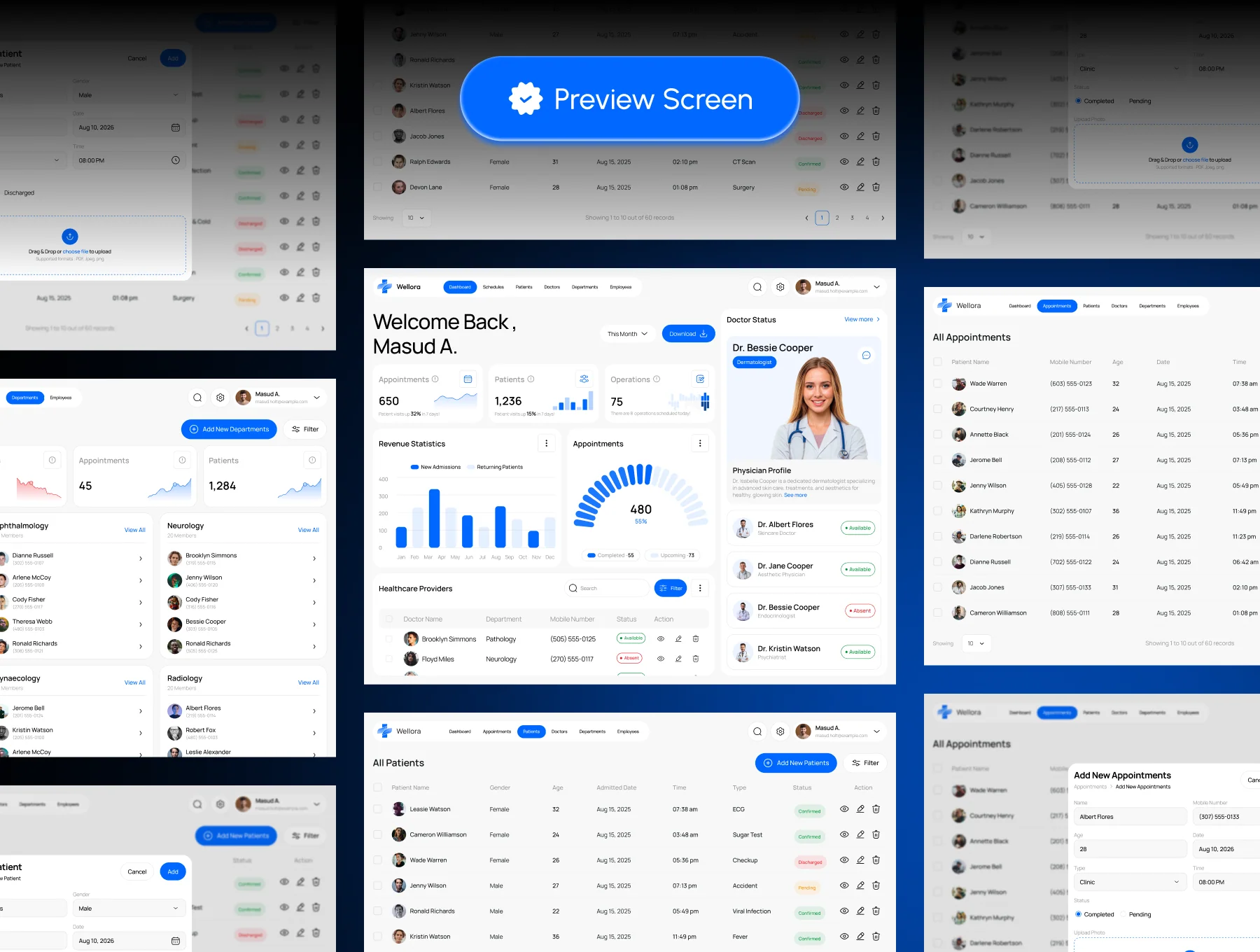 Wellora - Medical Healthcare Admin Dashboard UI Kit 3