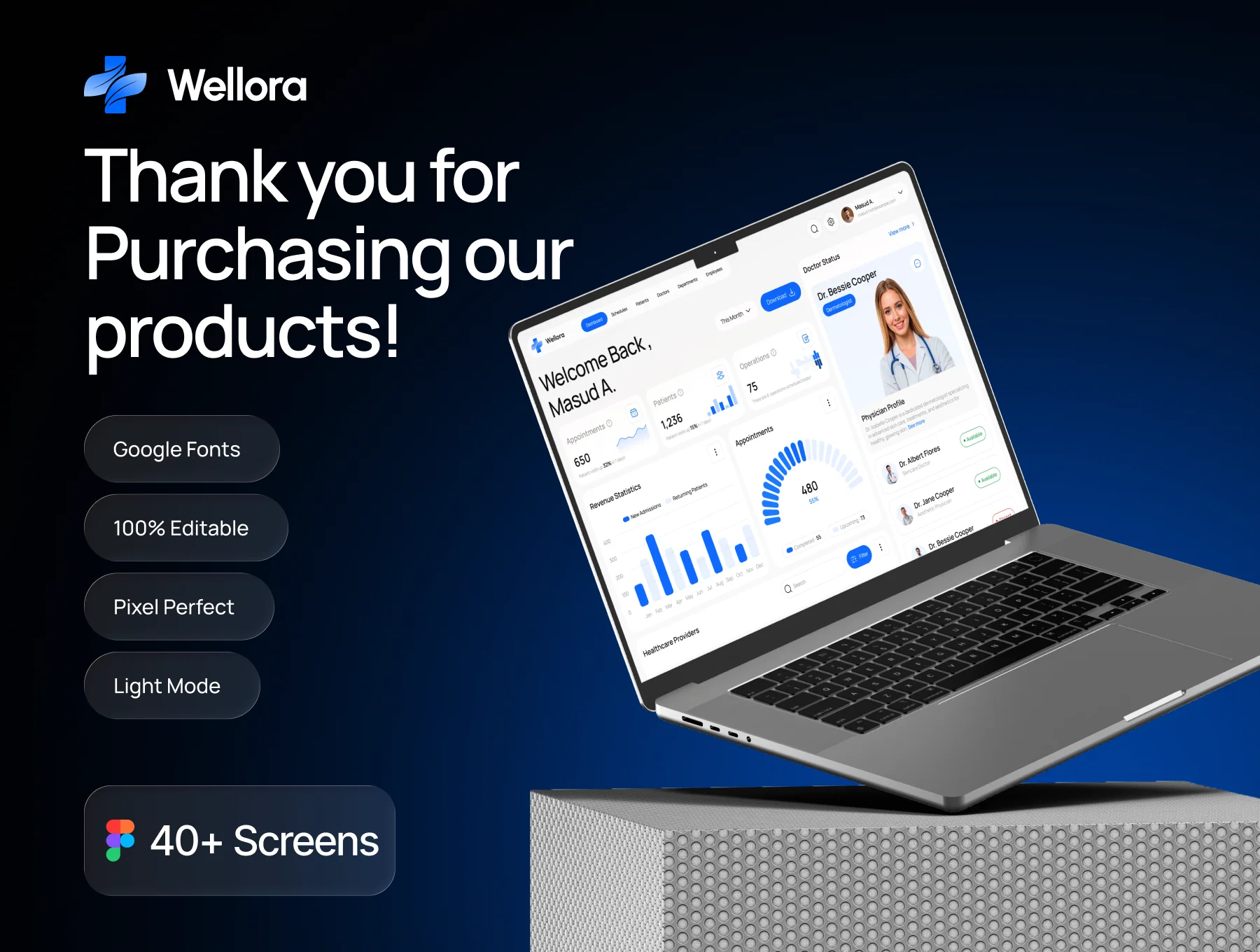 Wellora - Medical Healthcare Admin Dashboard UI Kit 6