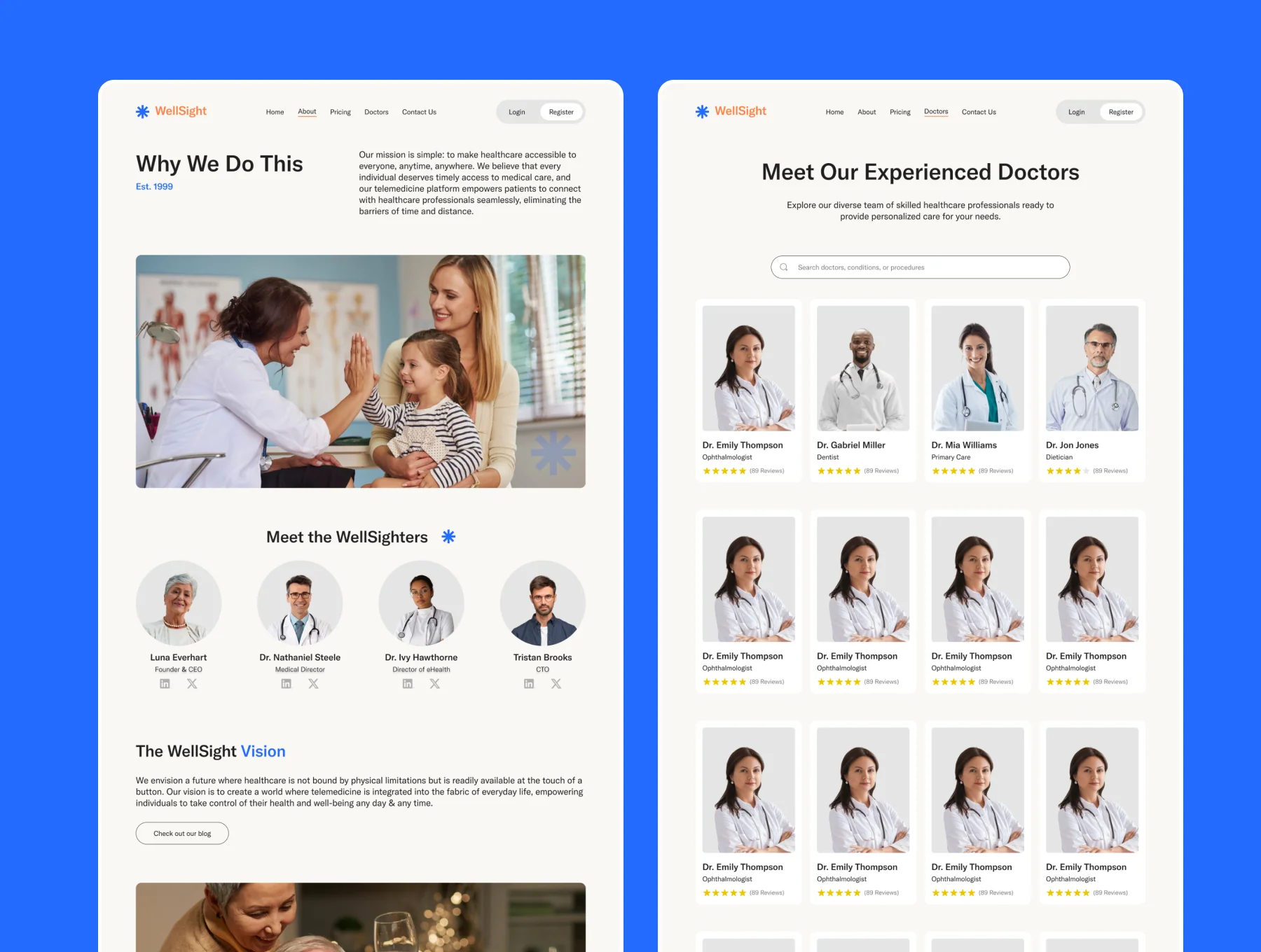 WellSight - Figma Medical Template 2