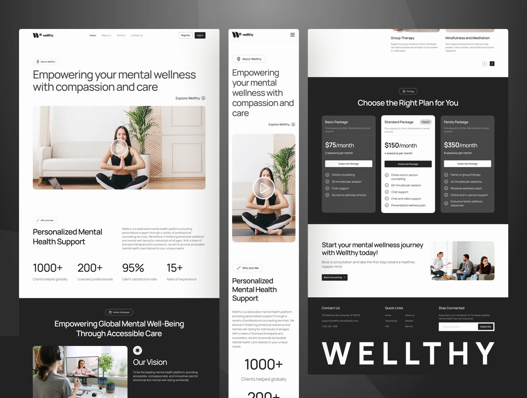 Wellthy - Mental Health Website Figma Template 3