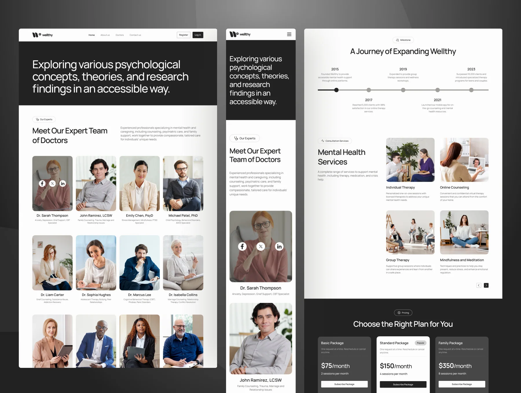 Wellthy - Mental Health Website Figma Template 4
