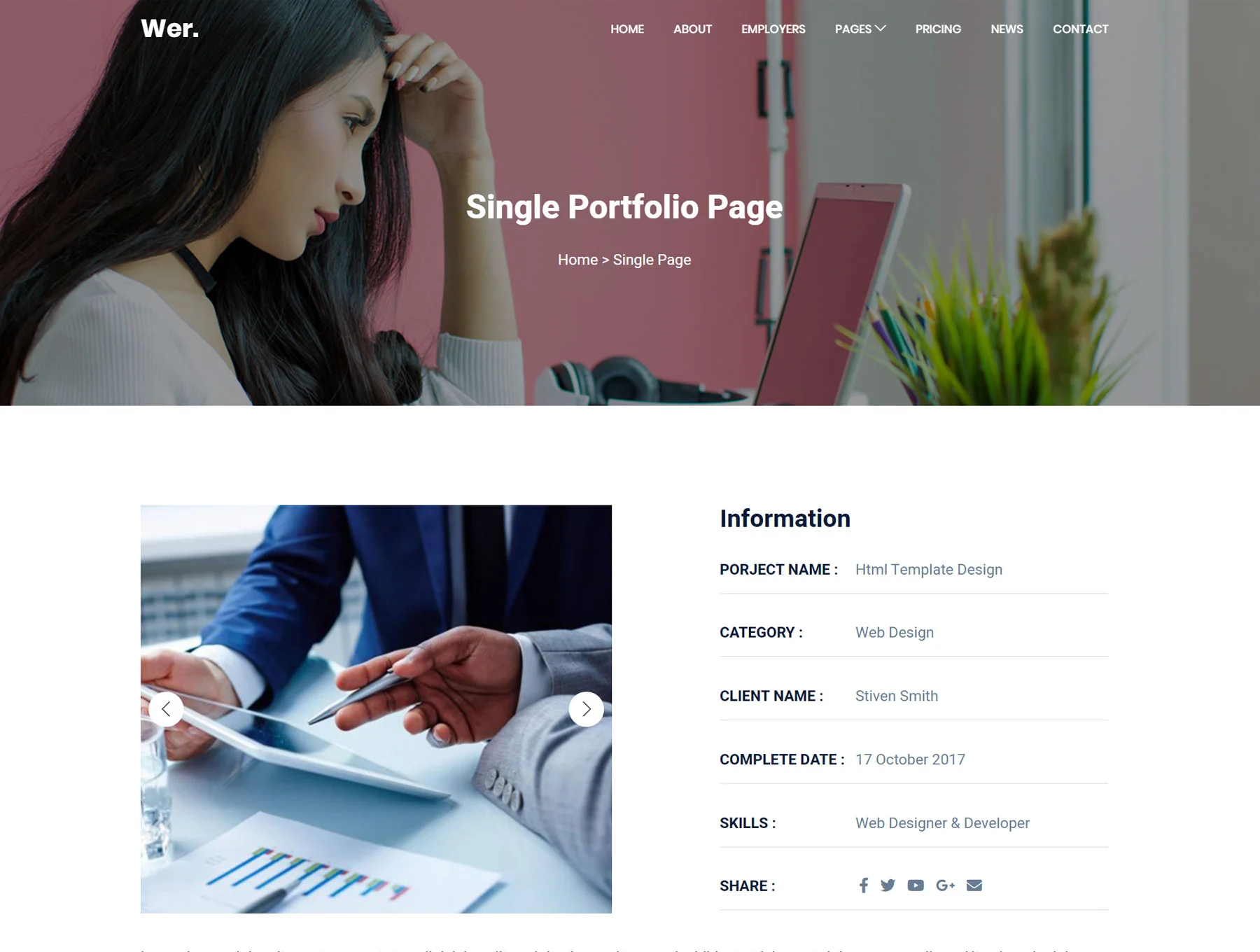 Wer corporate html template 5