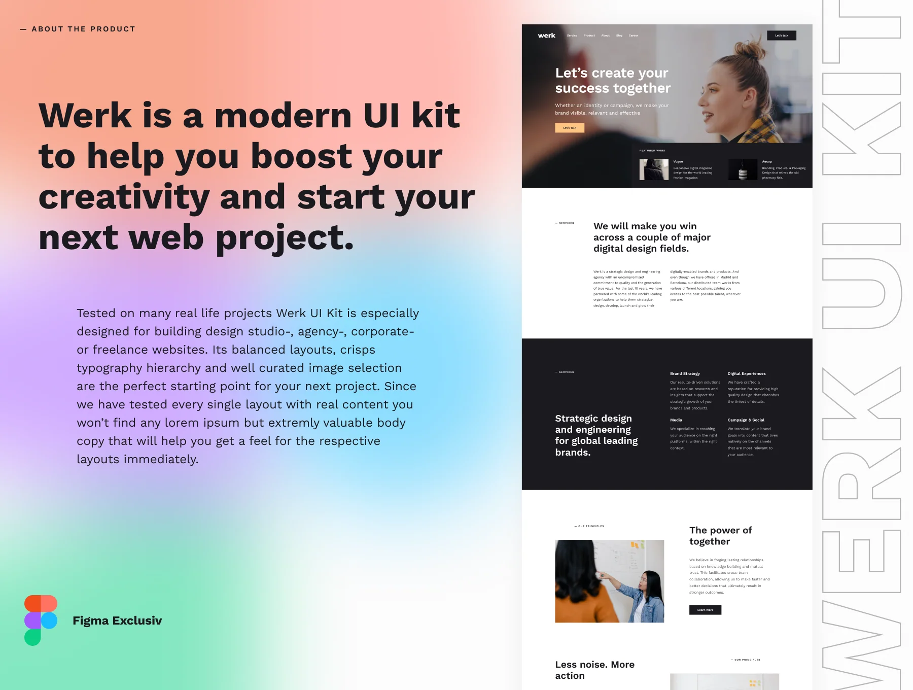 Werk UI Kit - 110 modern website layouts