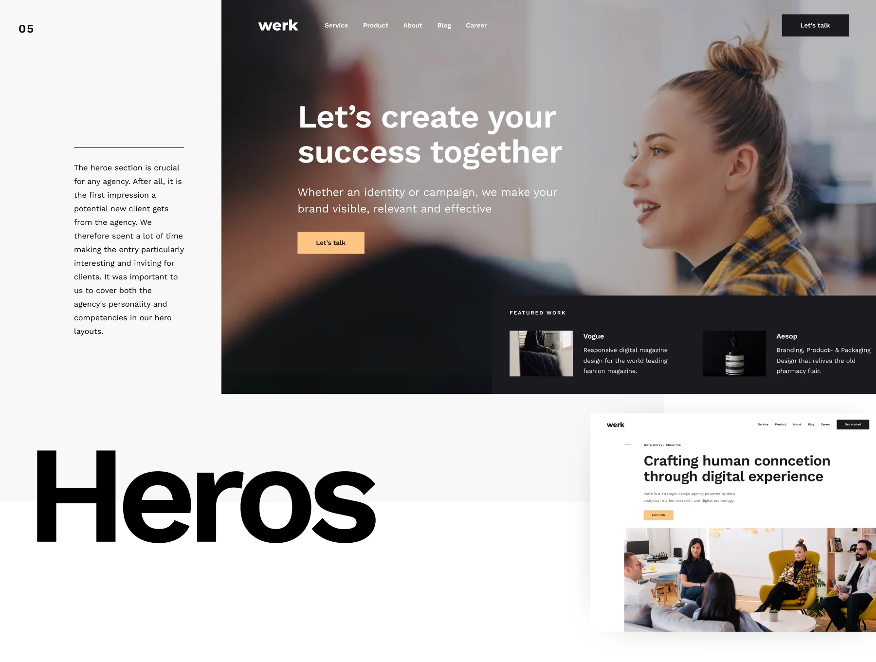Werk UI Kit - 110 modern website layouts 4