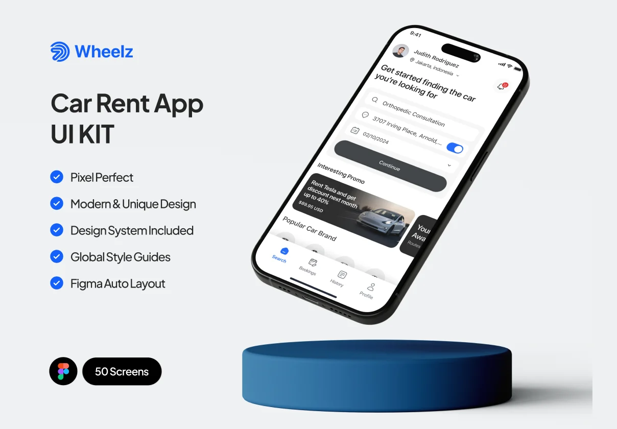 Wheels - Rent car app