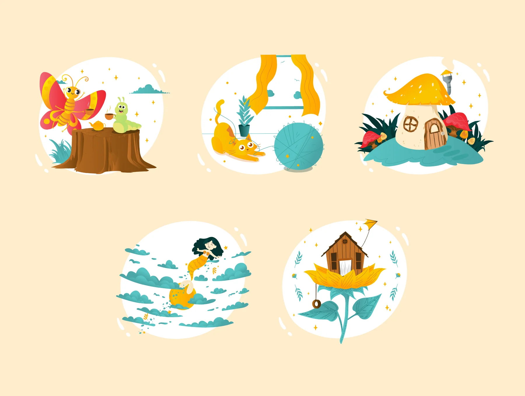 Whimsical Illustration Pack 7