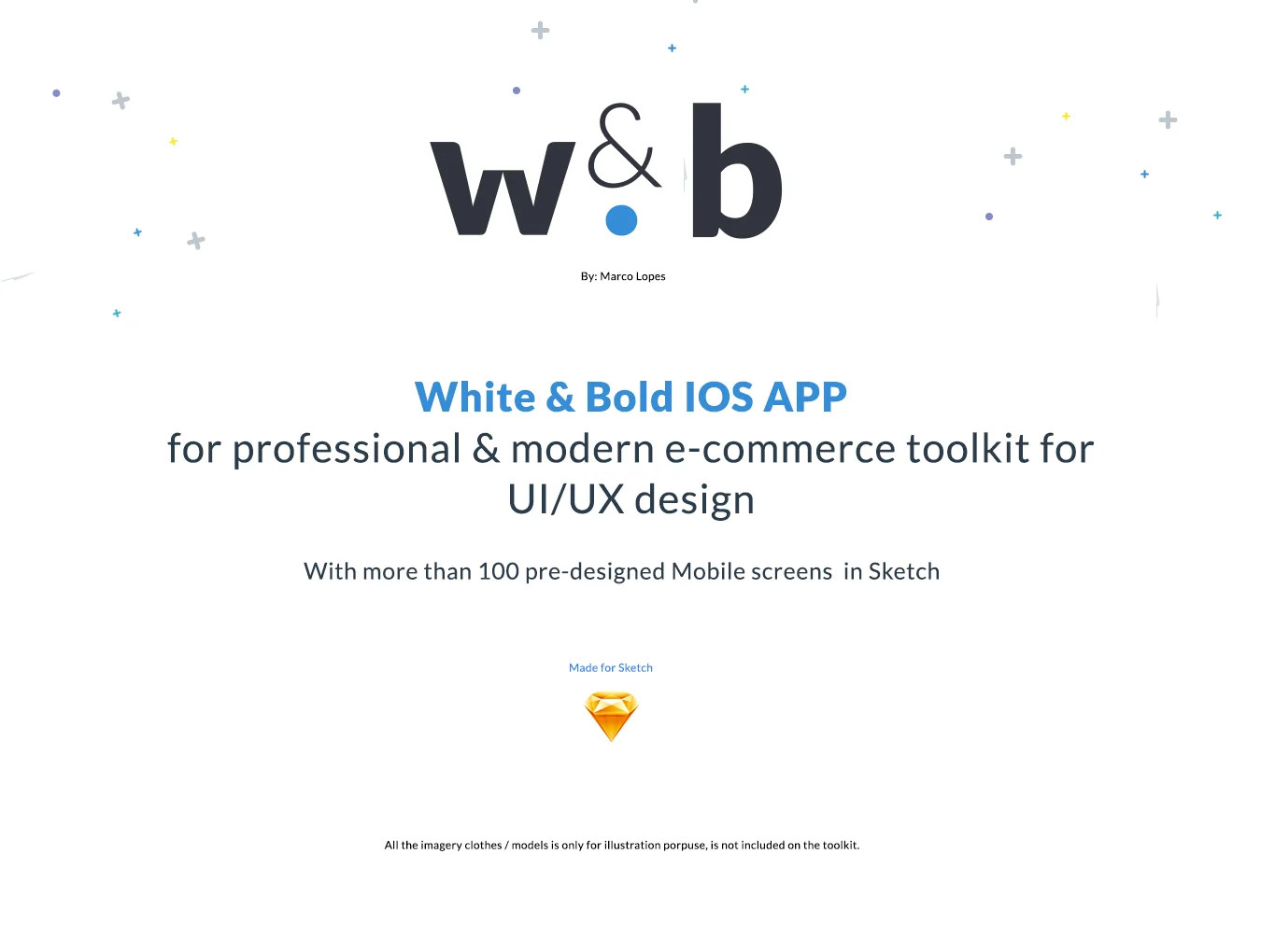 White & Bold iOS UI Kit