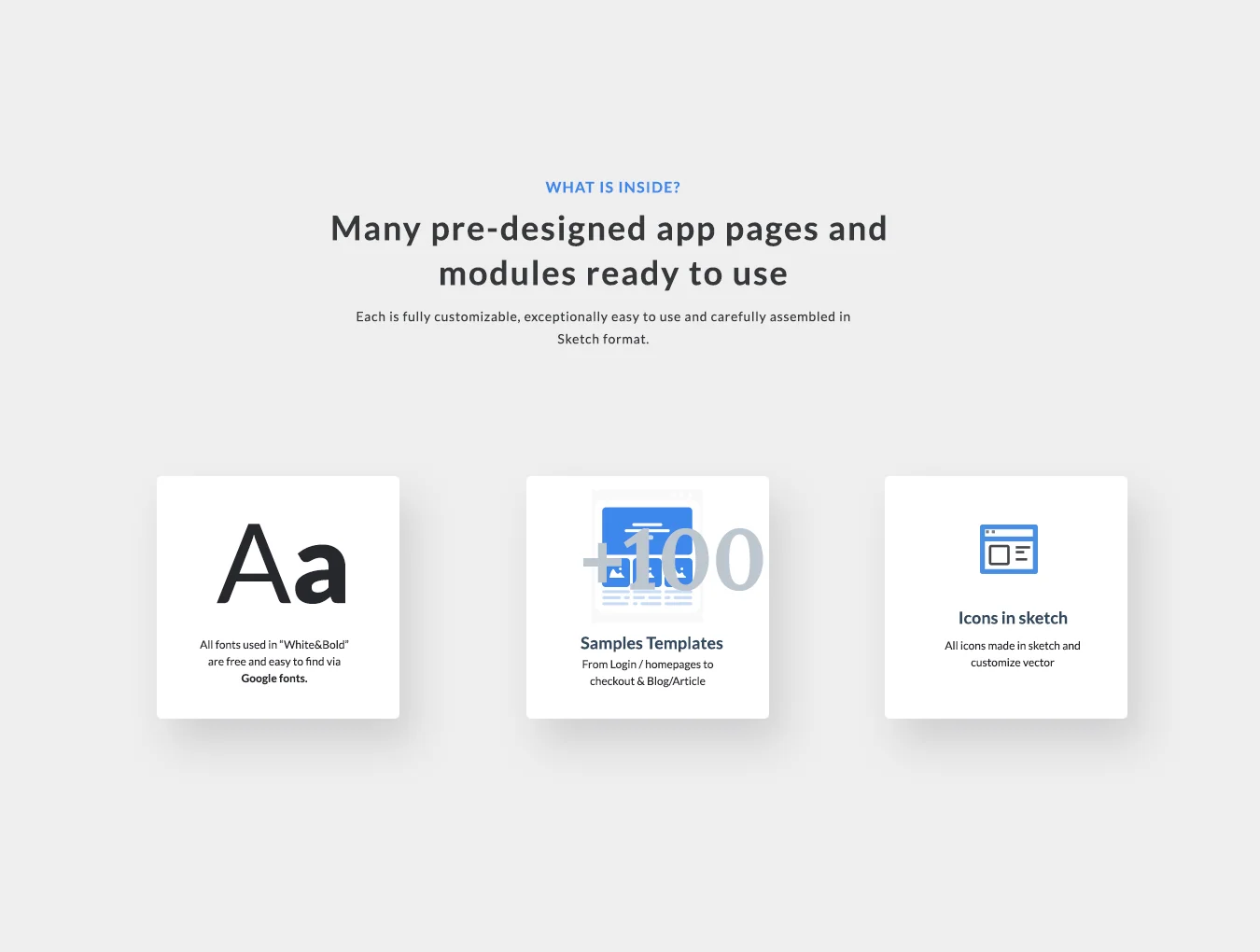 White & Bold iOS UI Kit 3