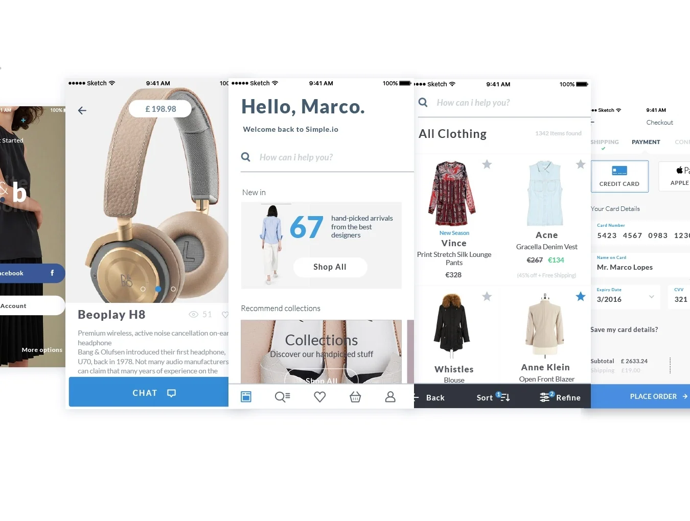 White & Bold iOS UI Kit 4