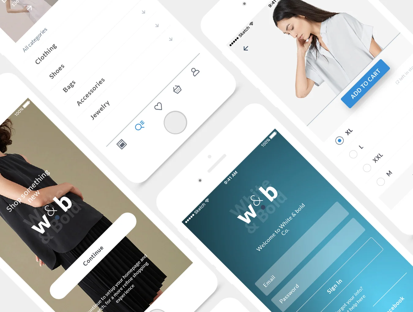 White & Bold iOS UI Kit 5