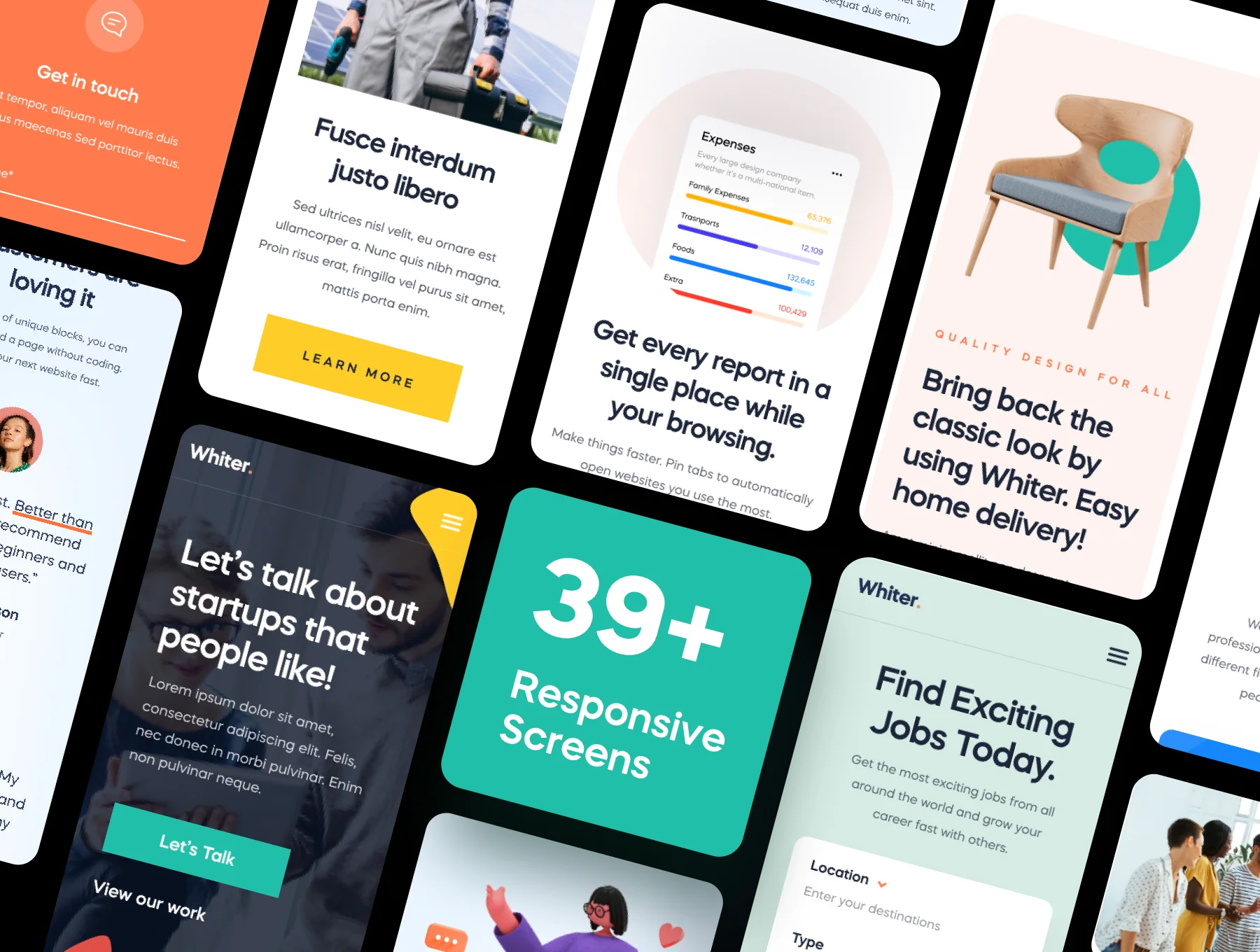 Whiter - Landing Page Design Template 4