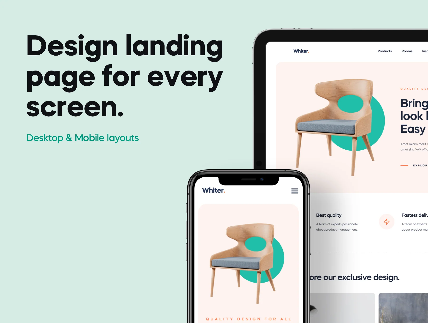 Whiter - Landing Page Design Template 5