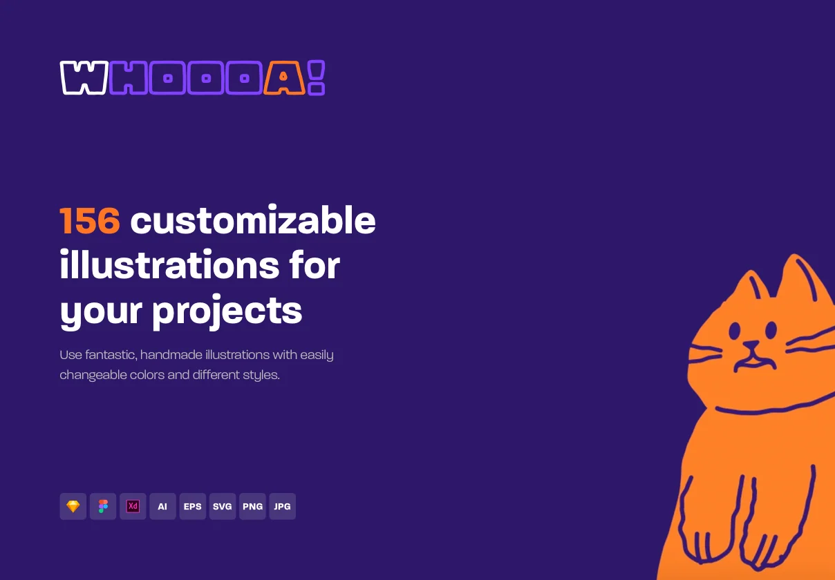 Whoooa! 156 illustrations for your projects